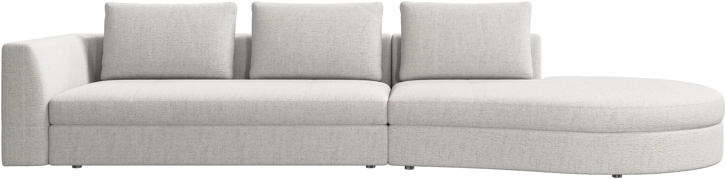 Bergamo sofa with round lounging unit,right