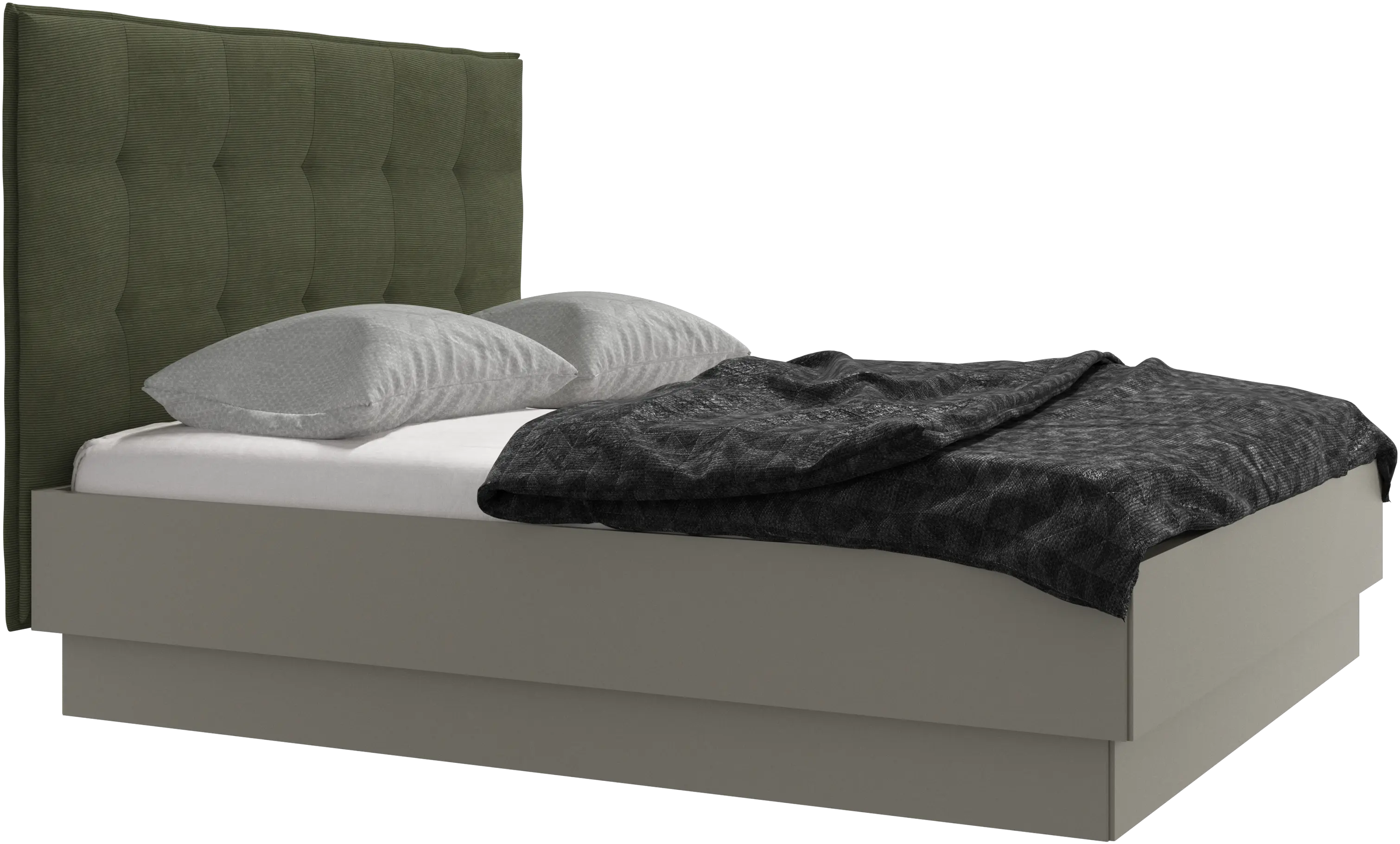 Lugano storage bed with lift-up frame and slats, excl. mattress