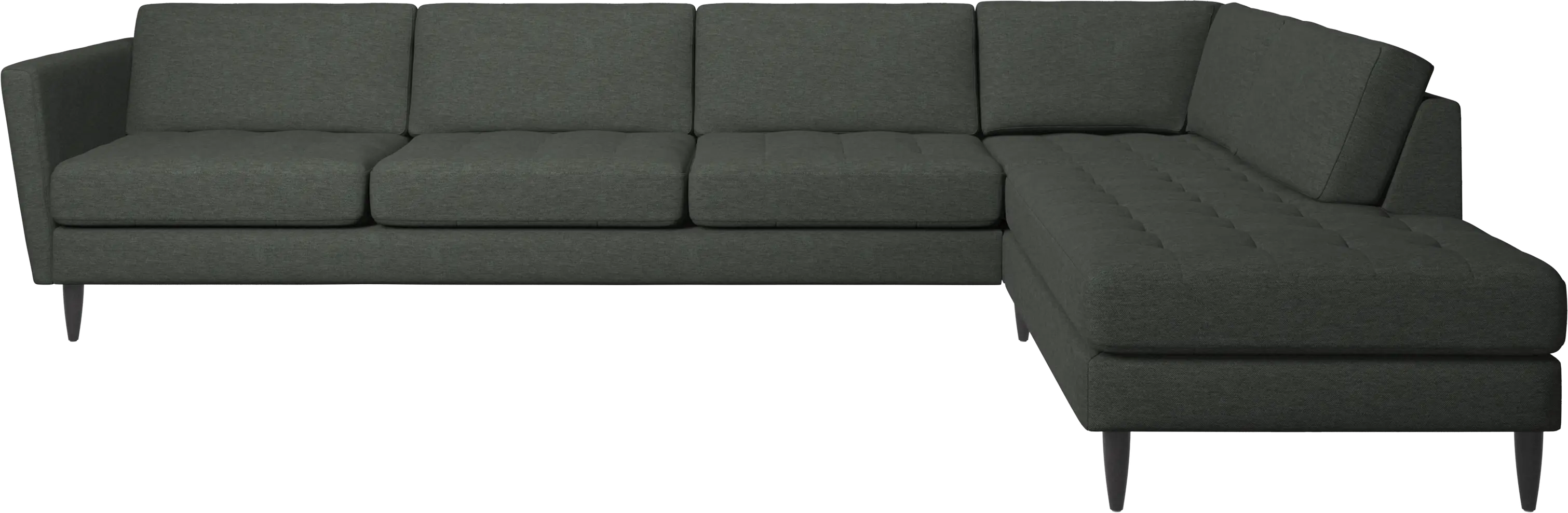 Osaka corner sofa with lounging unit, tufted seat