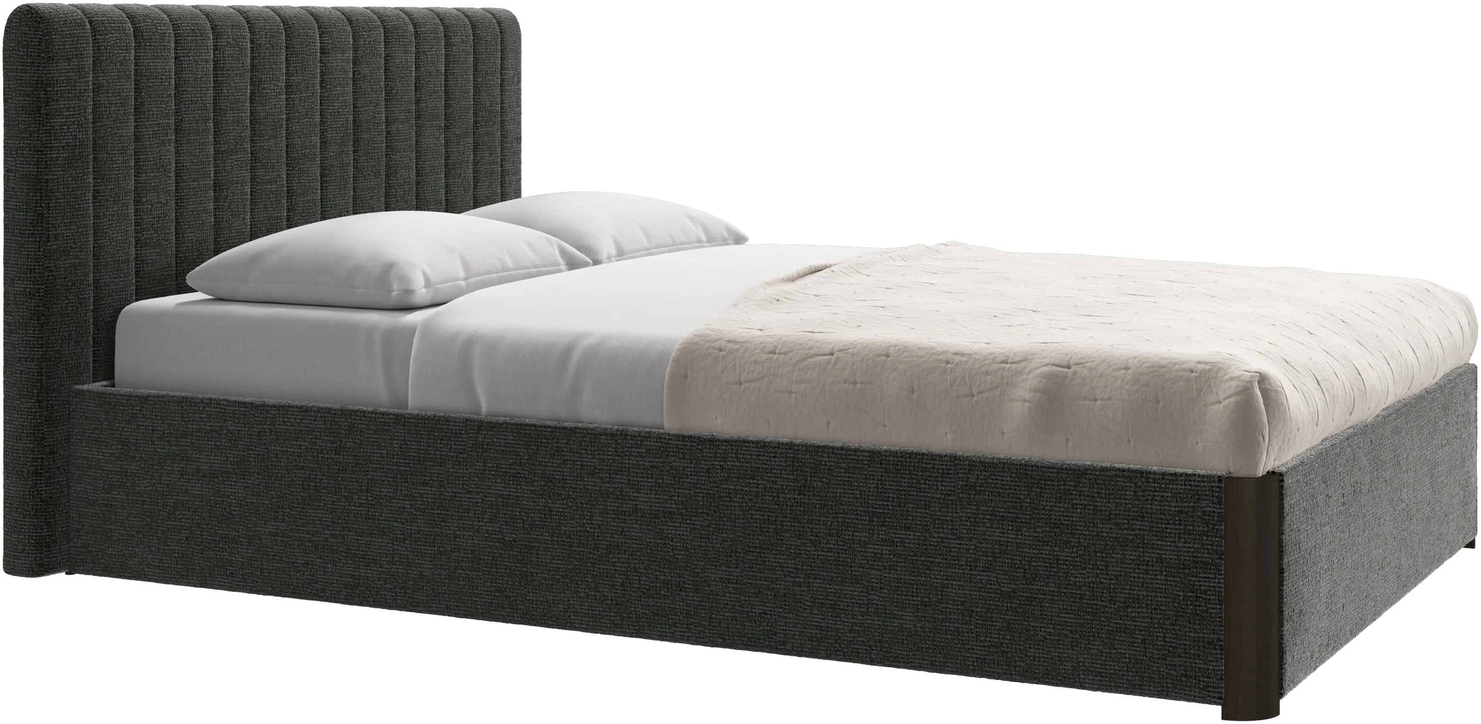 Element cama, cabecero montado en la cama, con láminas, excl. colchón