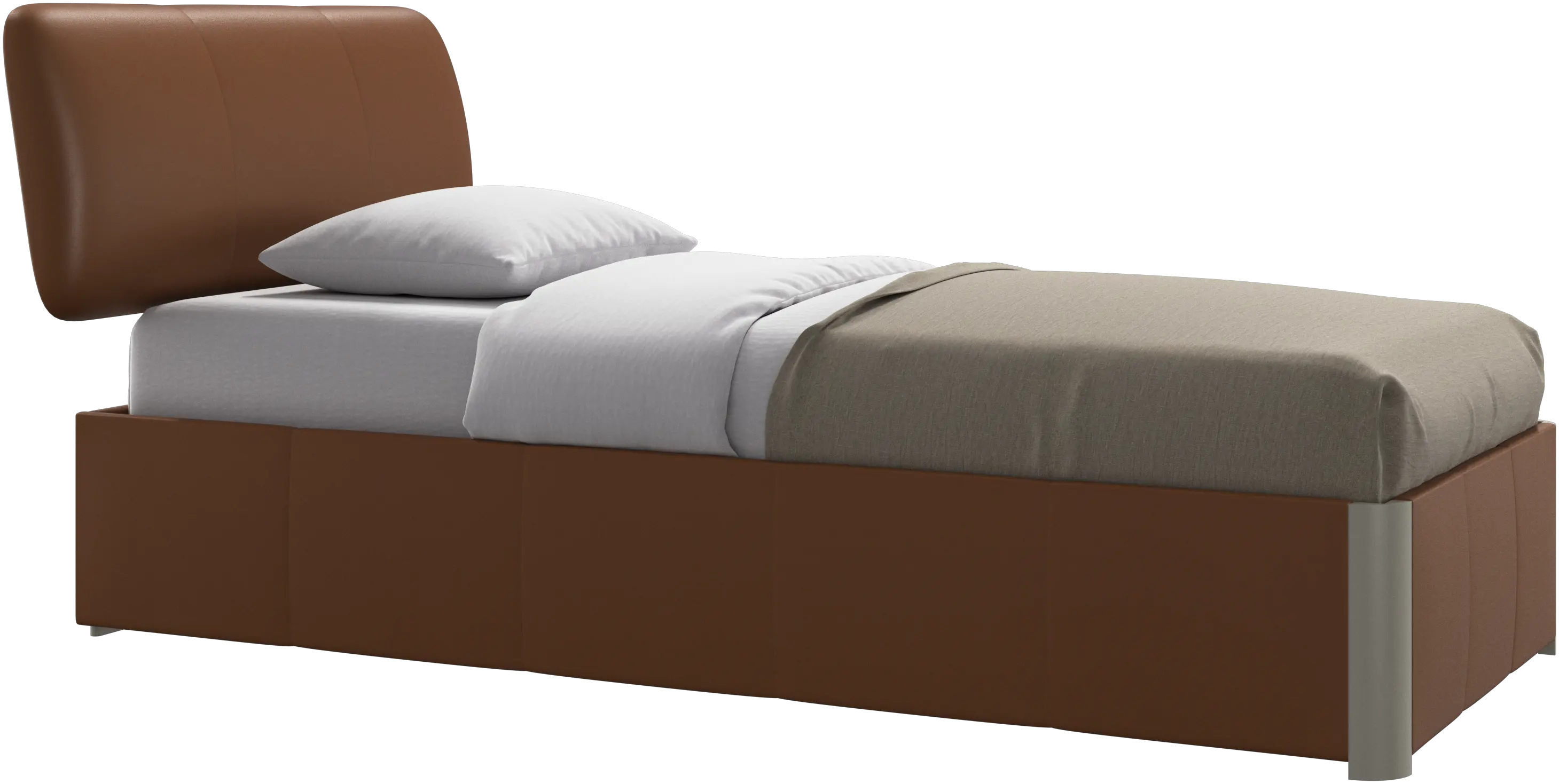 Element bed, bed-mounted headboard, with slats and storage solution, excl. mattress