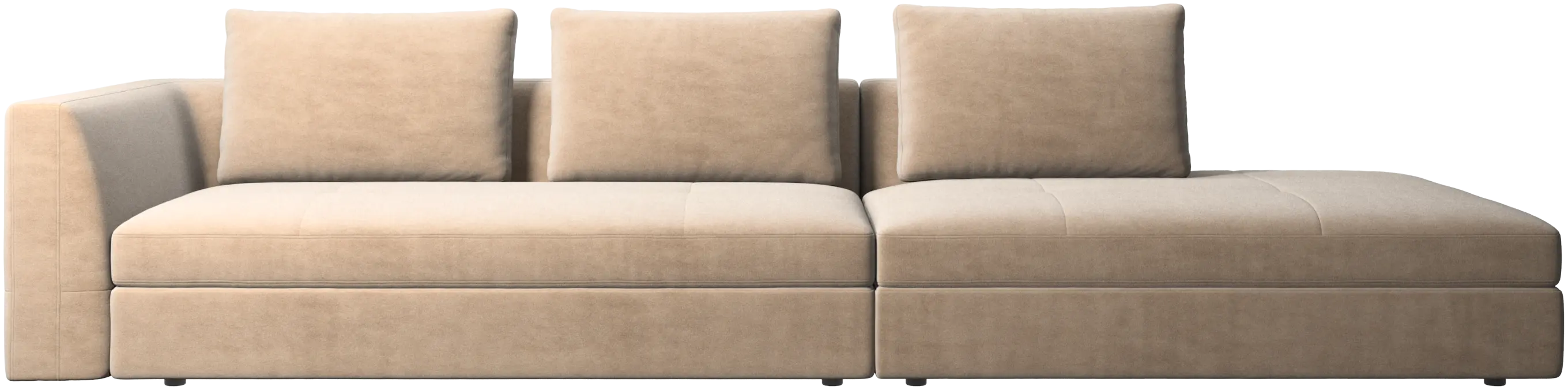 Bergamo sofa with lounging unit