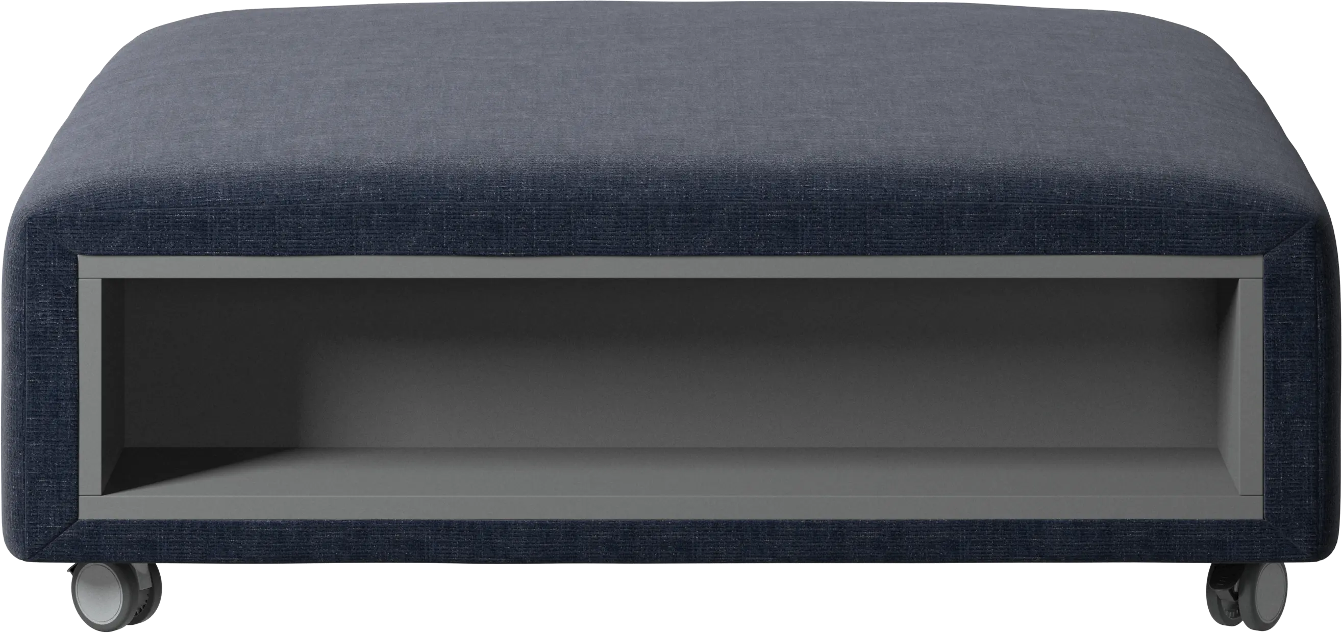 Hampton footstool on wheels with storage left and right sides