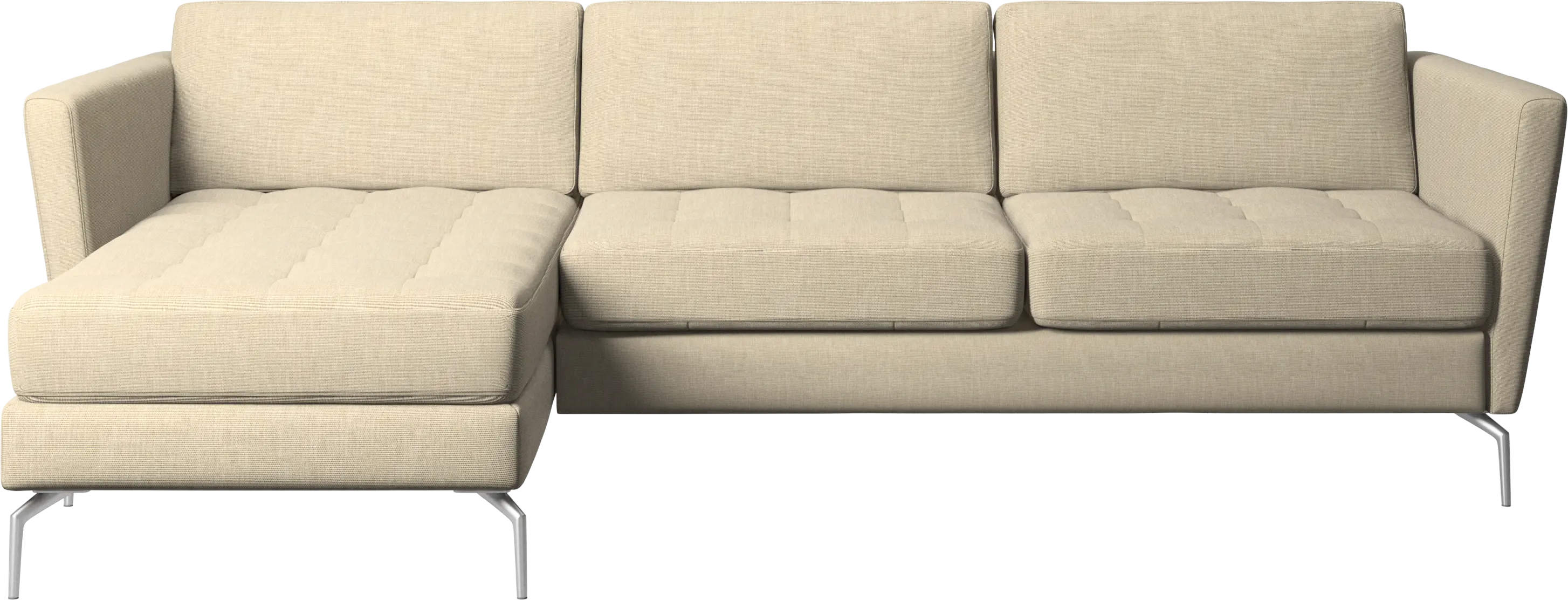 Osaka sofa with resting unit, tufted seat
