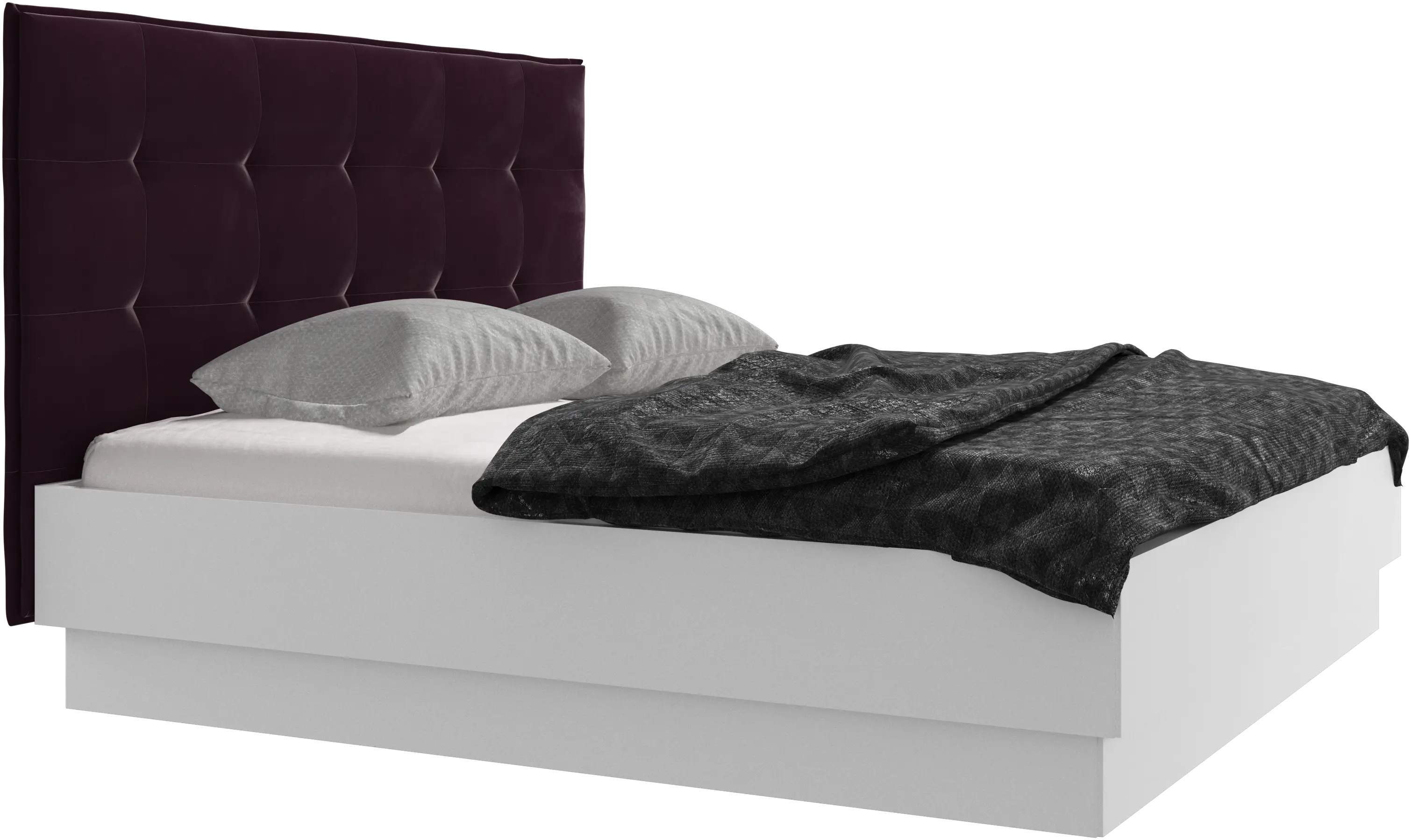 Lugano storage bed with lift-up frame and slats, excl. mattress