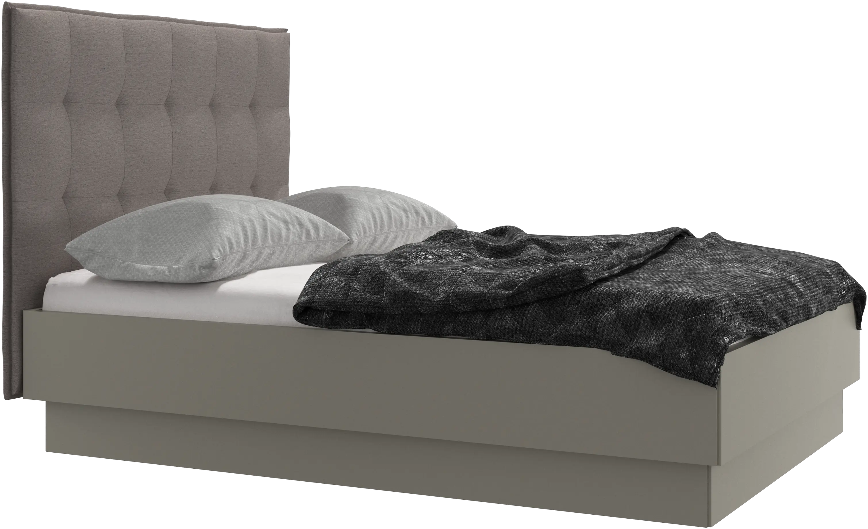 Lugano storage bed with lift-up frame and slats, excl. mattress