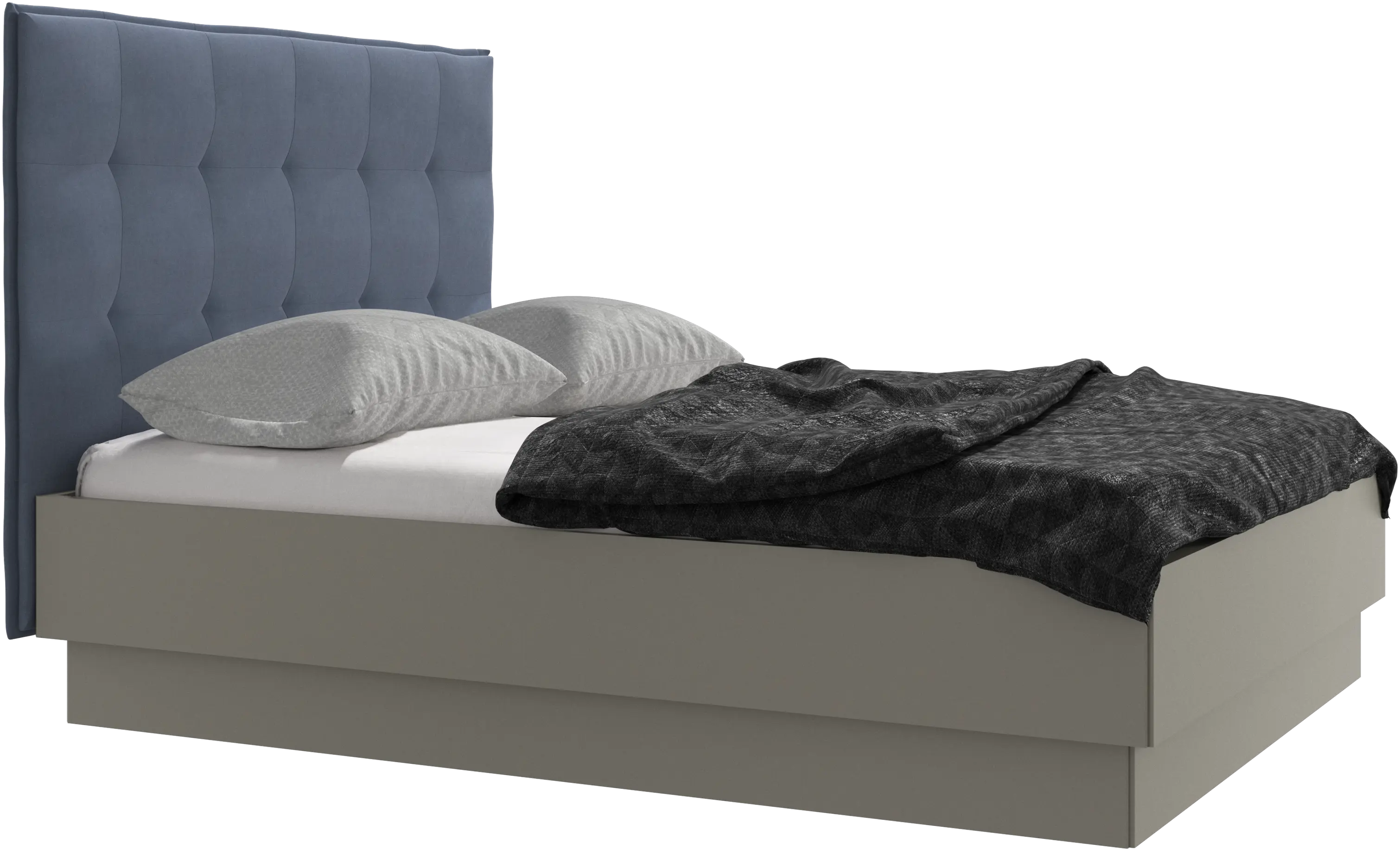 Lugano storage bed with lift-up frame and slats, excl. mattress