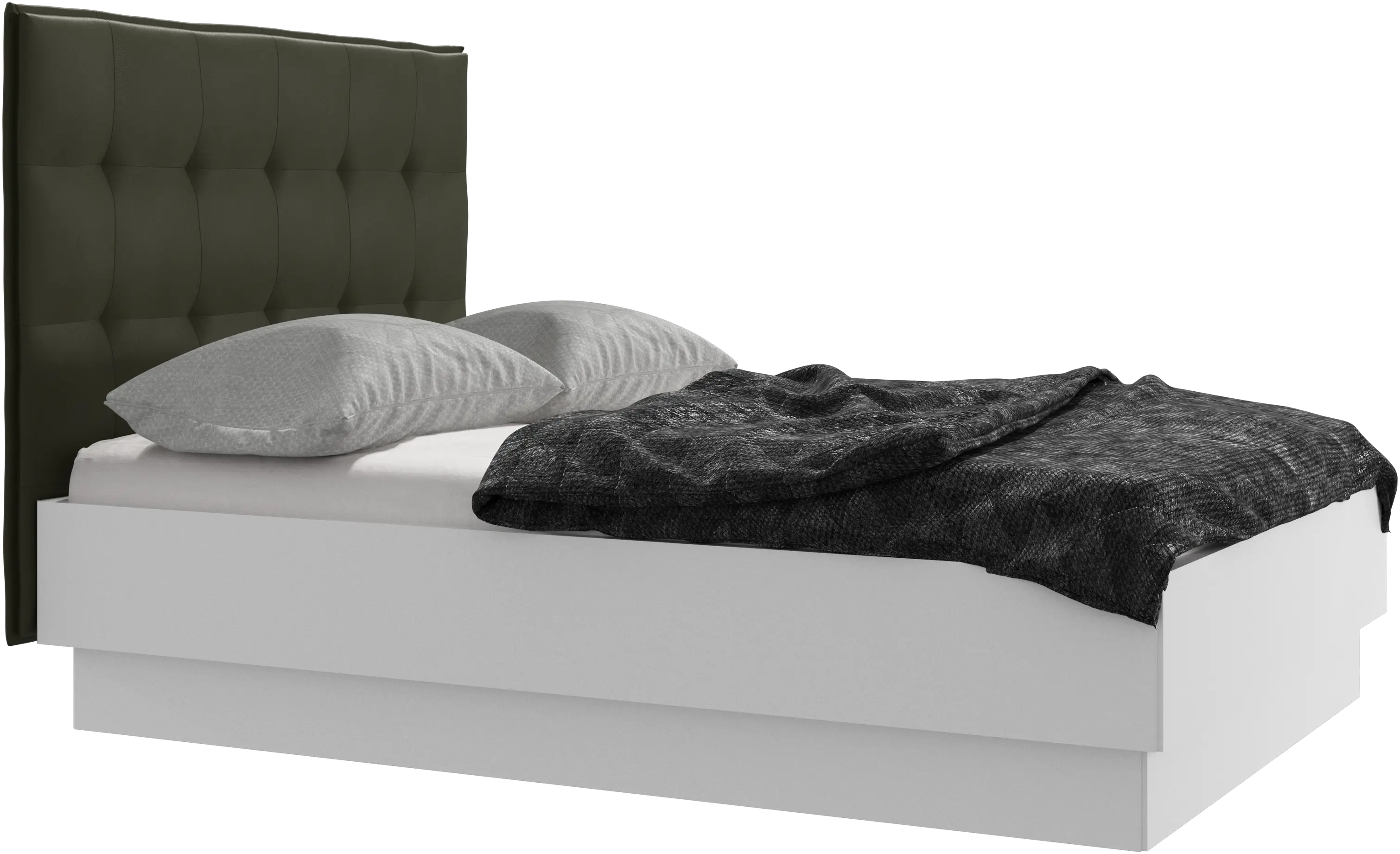 Lugano storage bed with lift-up frame and slats, excl. mattress