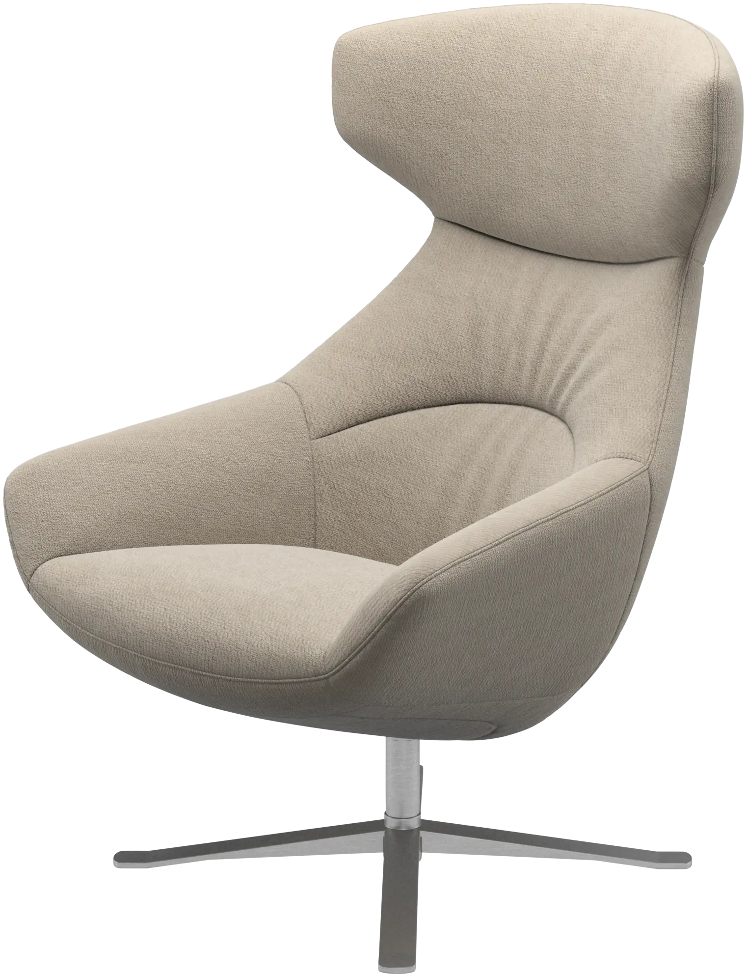 Porto chair with reclining back function and swivel base