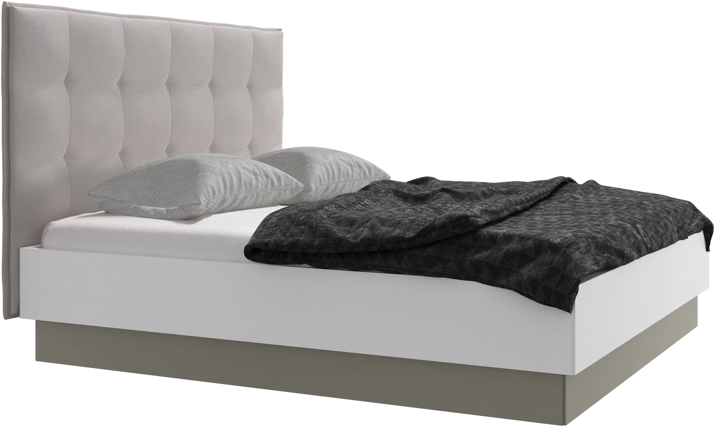 Lugano storage bed with lift-up frame and slats, excl. mattress