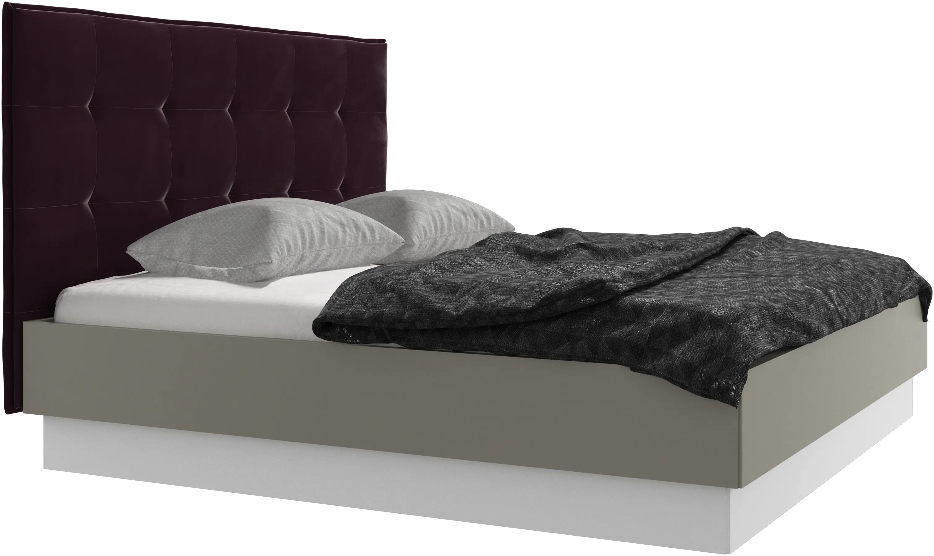 Lugano storage bed with lift-up frame and slats, excl. mattress