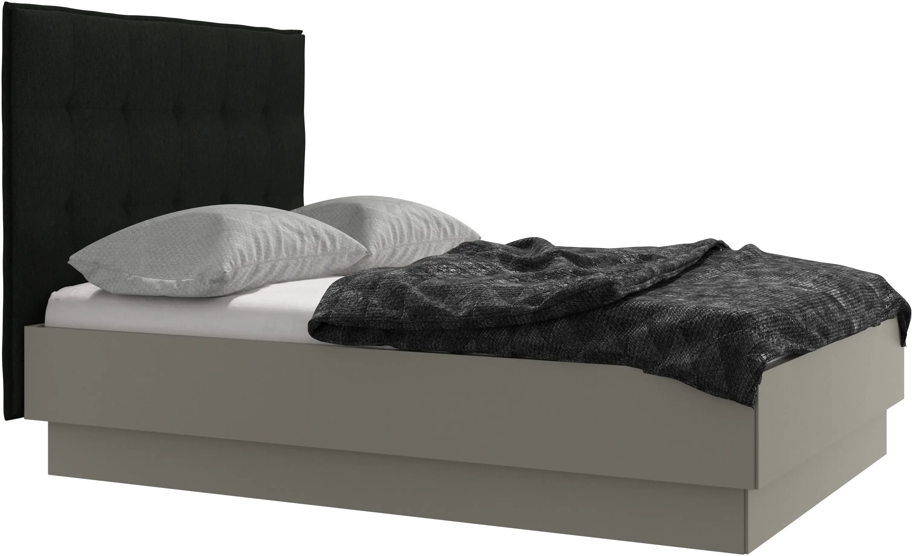 Lugano storage bed with lift-up frame and slats, excl. mattress