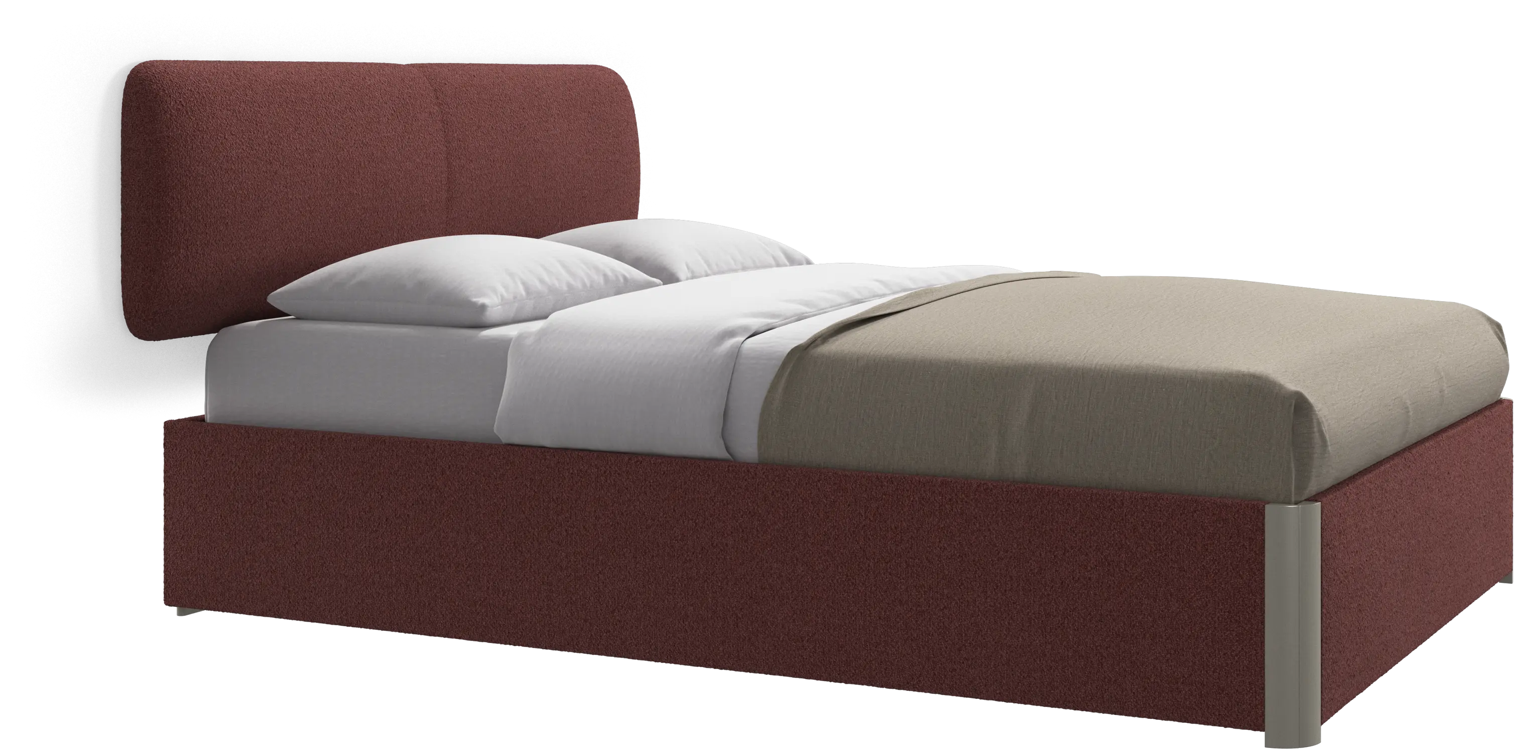 Element bed, wall-mounted headboard, with slats, excl. mattress