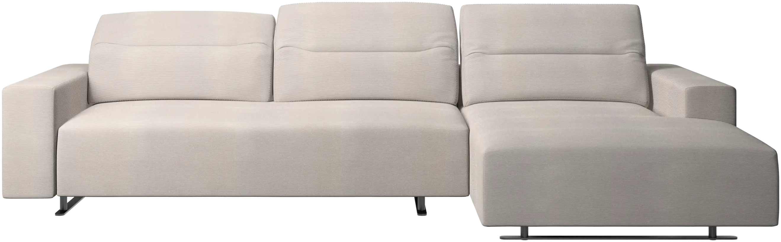Hampton sofa with adjustable back and resting unit right side