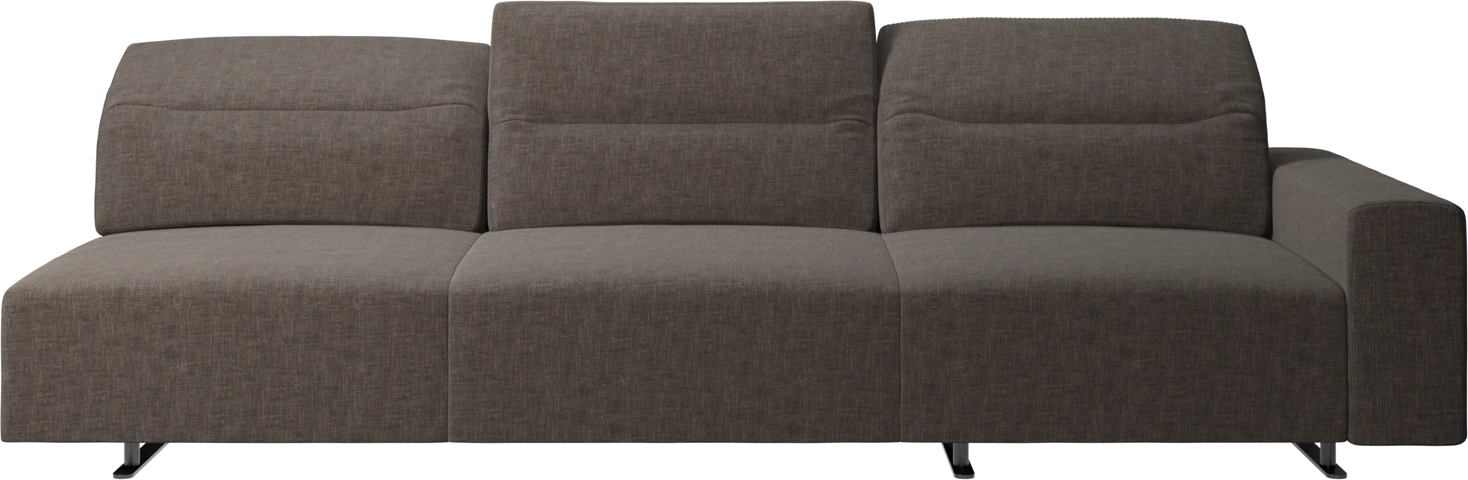 Hampton sofa with adjustable back and storage on the right side