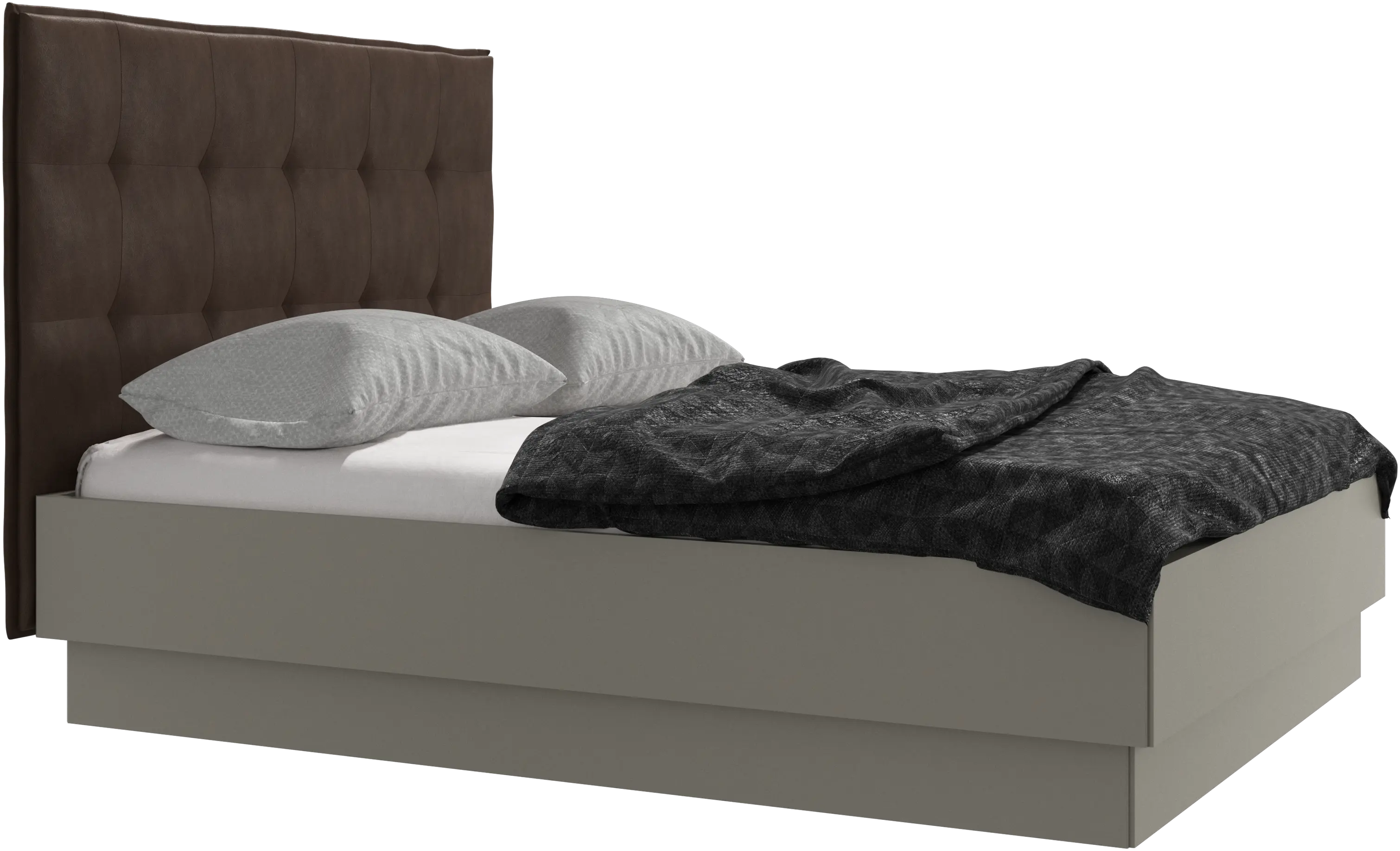 Lugano storage bed with lift-up frame and slats, excl. mattress