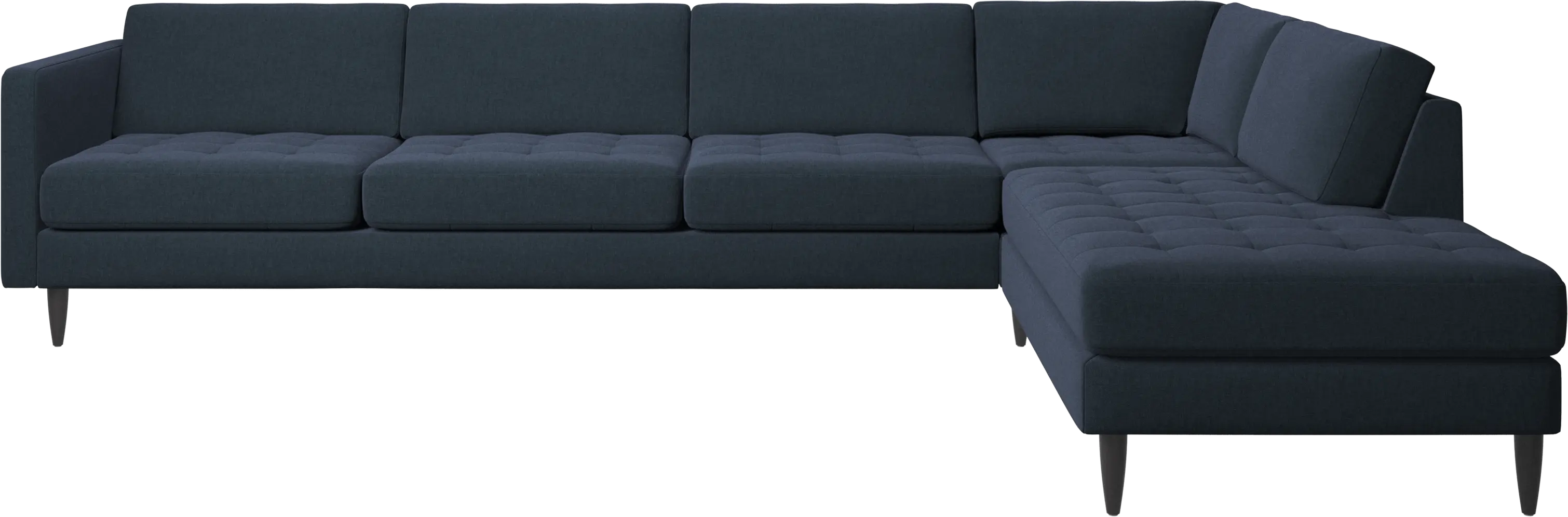 Osaka corner sofa with lounging unit, tufted seat
