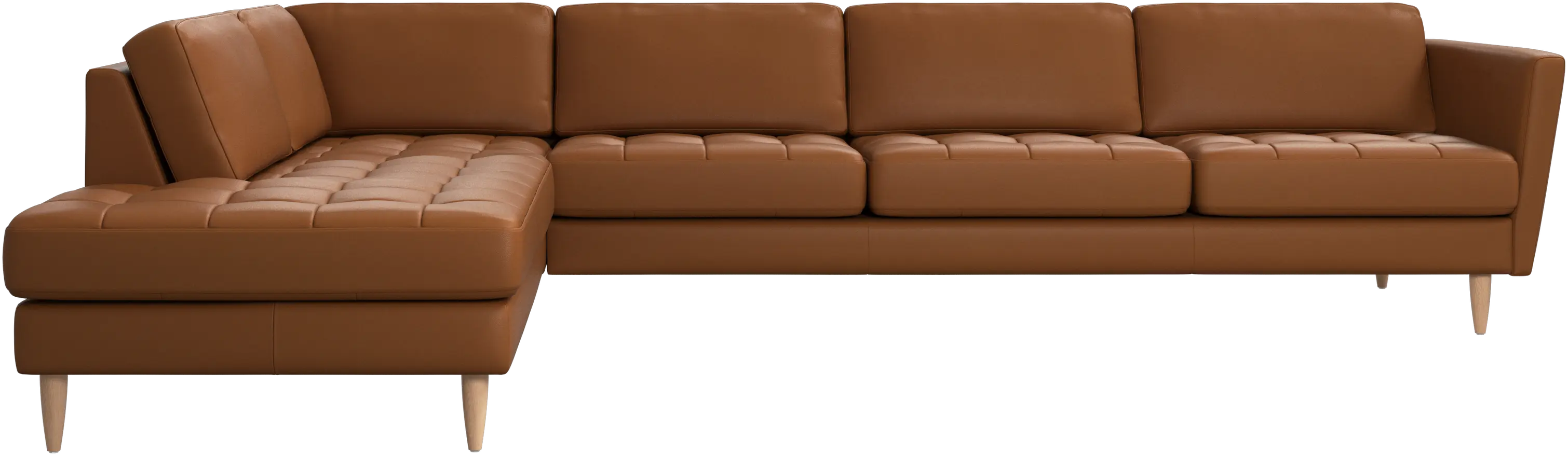 Osaka corner sofa with lounging unit, tufted seat