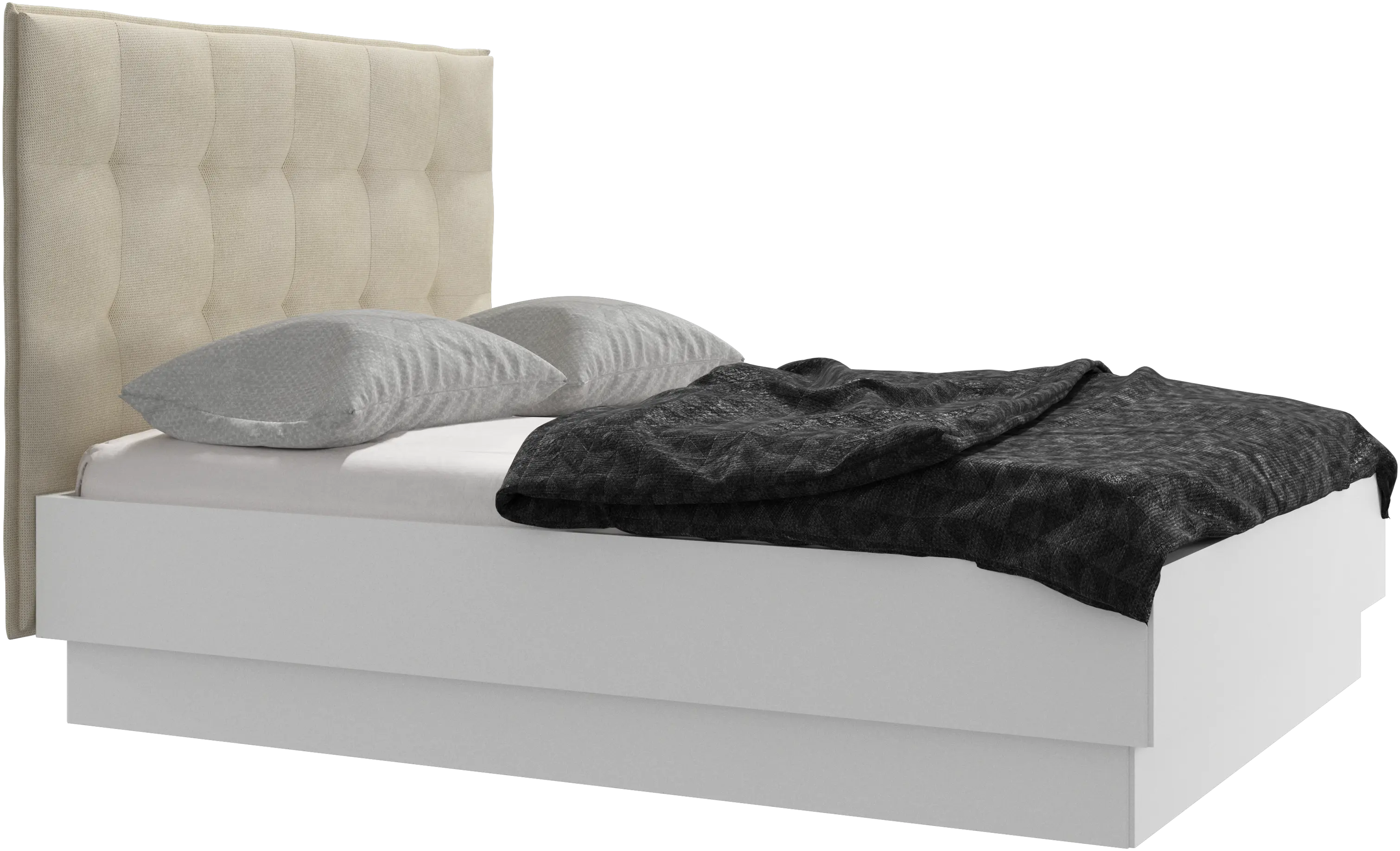 Lugano storage bed with lift-up frame and slats, excl. mattress