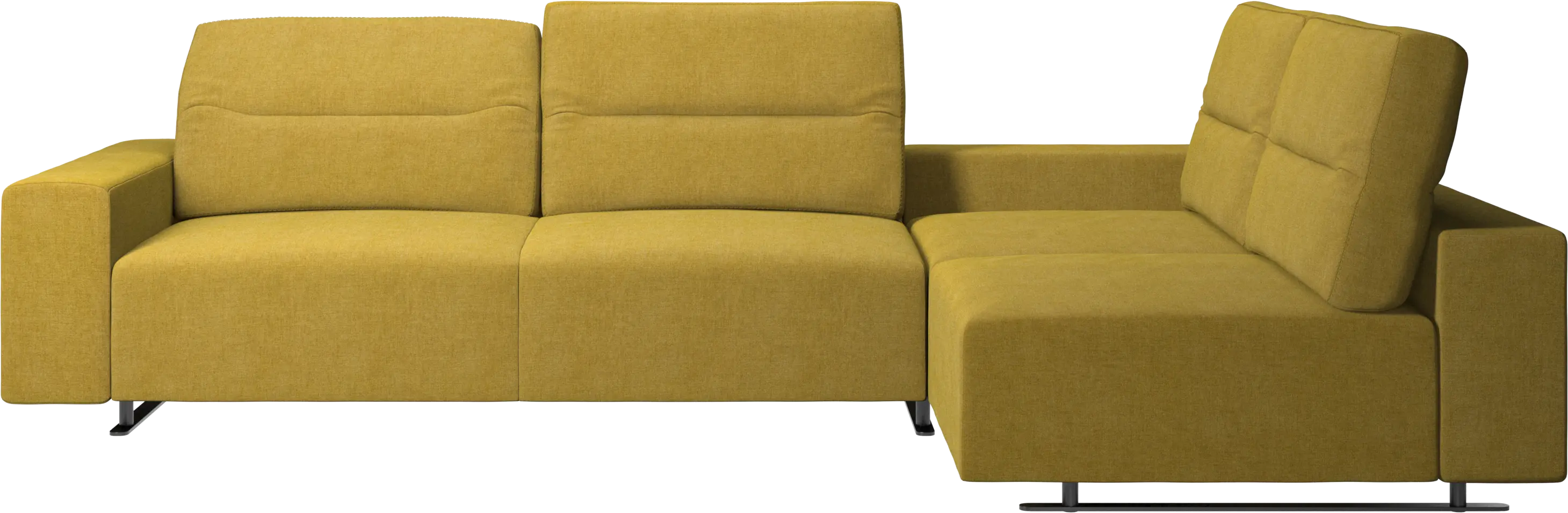 Hampton corner sofa with adjustable back and storage on left side
