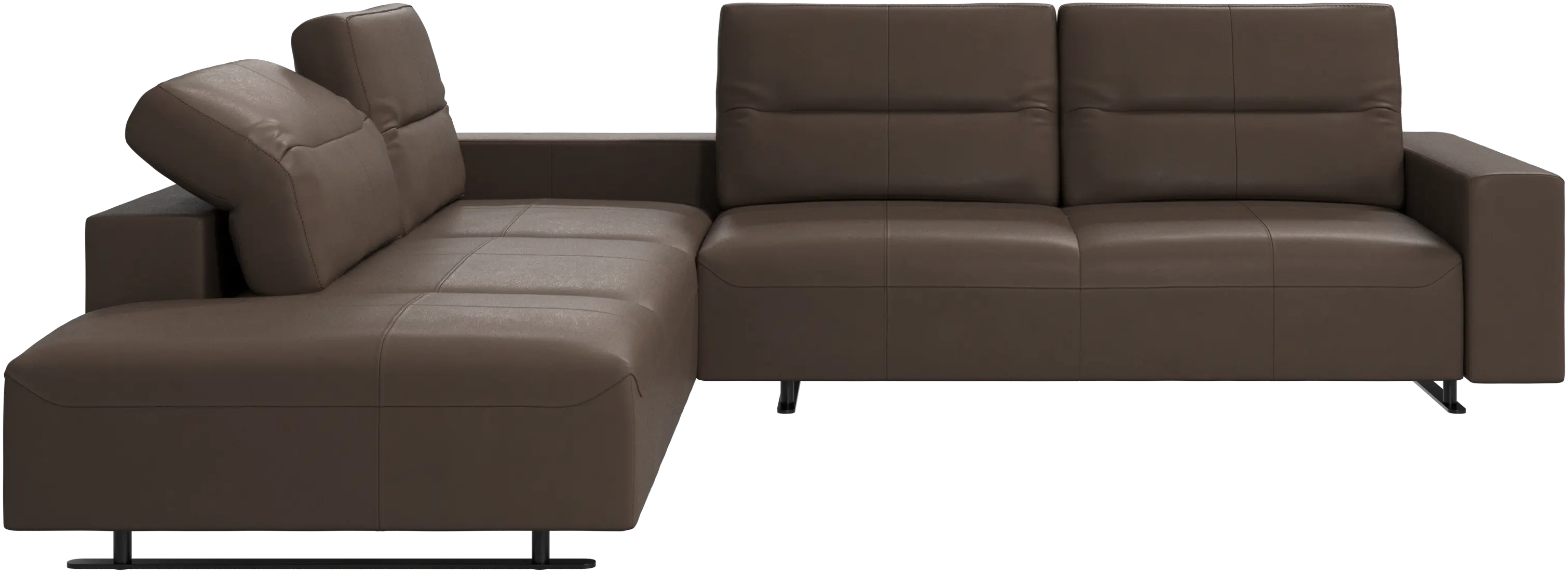 Hampton corner sofa with adjustable back and lounging unit