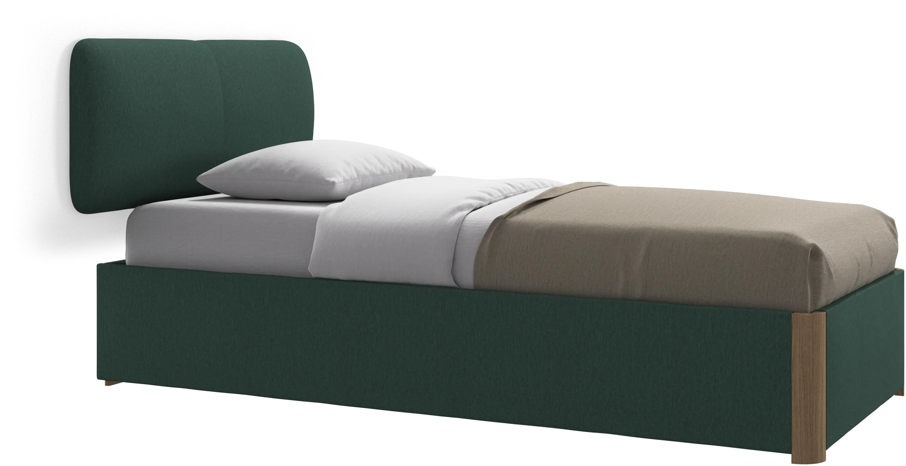 Element bed, wall-mounted headboard, with slats, excl. mattress