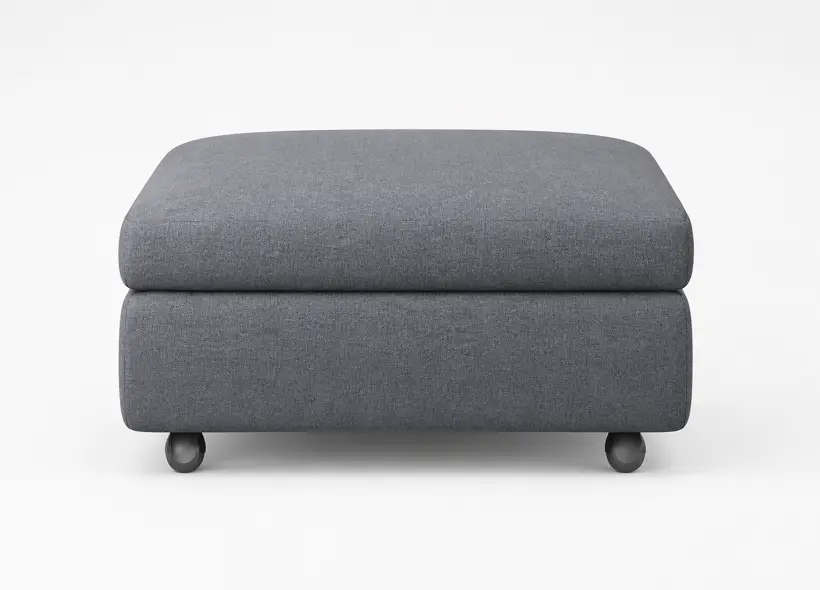 Sofas Taylor footstool, light blue Bristol fabric 3064. H43½xW94xD81cm. 499005103064