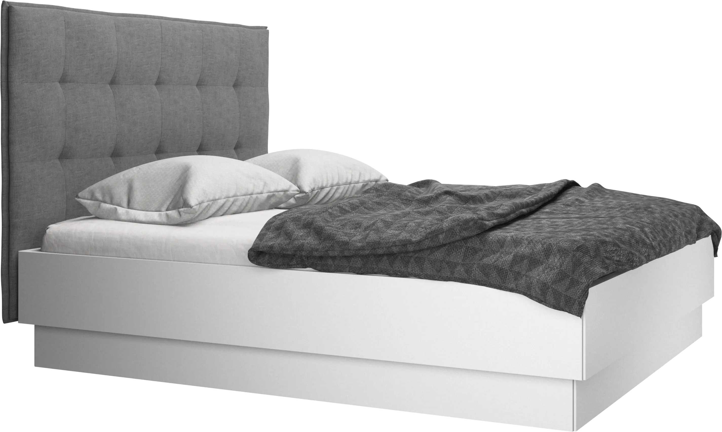 Lugano storage bed with lift-up frame and slats, excl. mattress