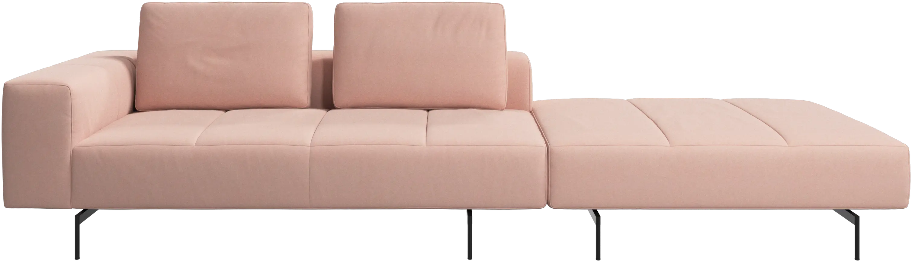 Amsterdam sofa with footstool on right side