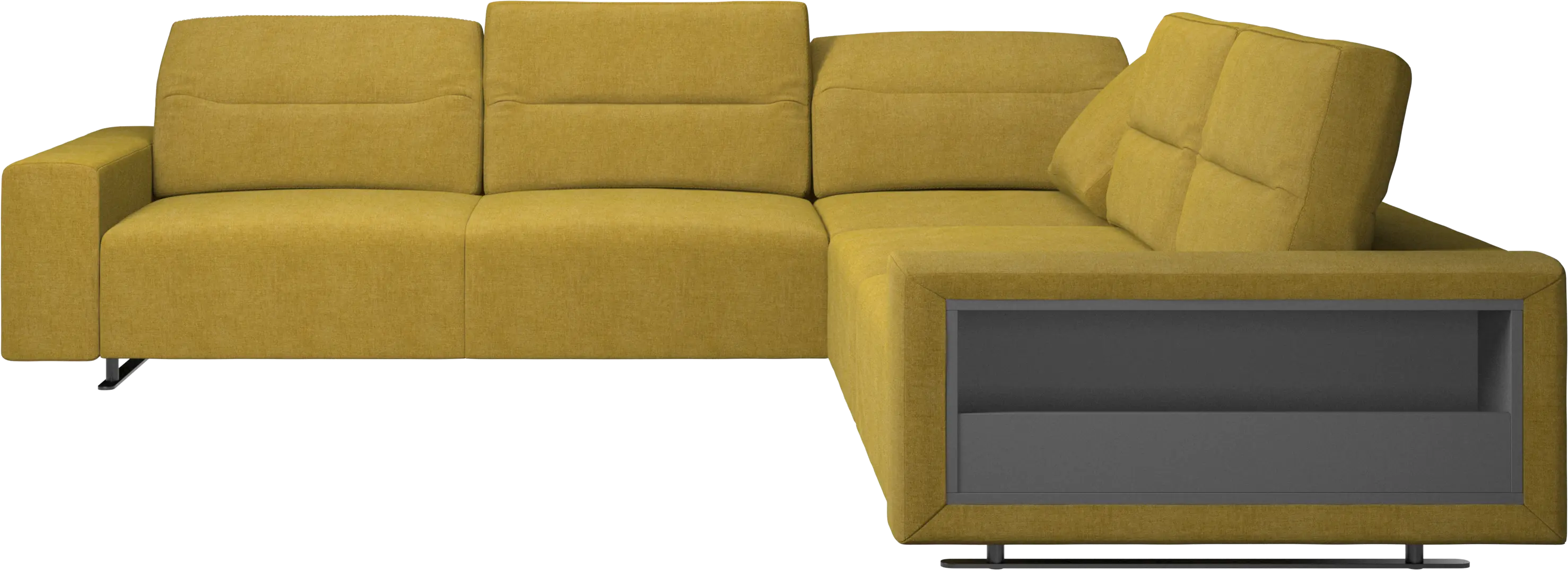 Sofa narożna Hampton z regulowanym oparciem i schowkiem