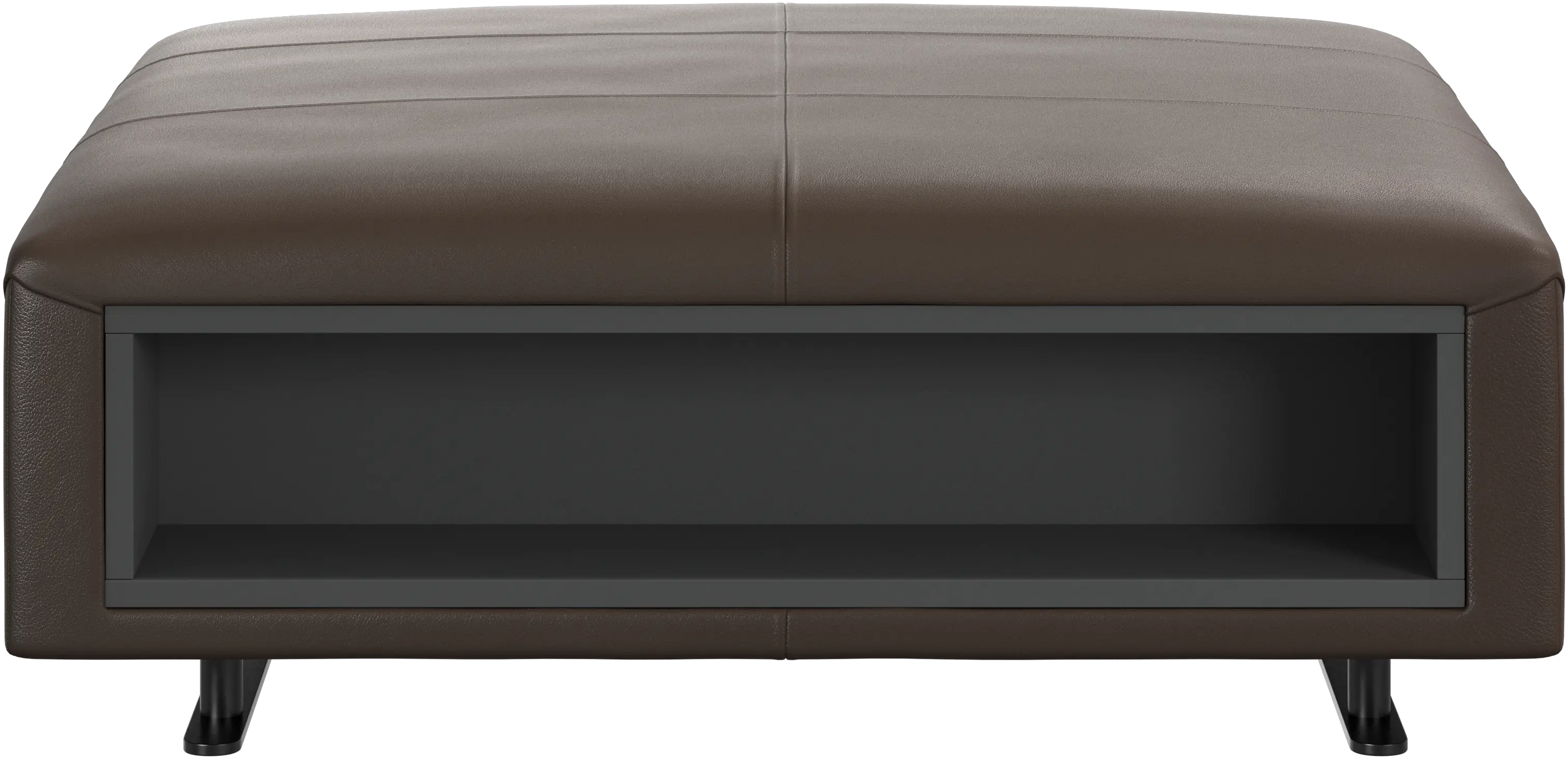 Hampton pouf with storage left and right sides