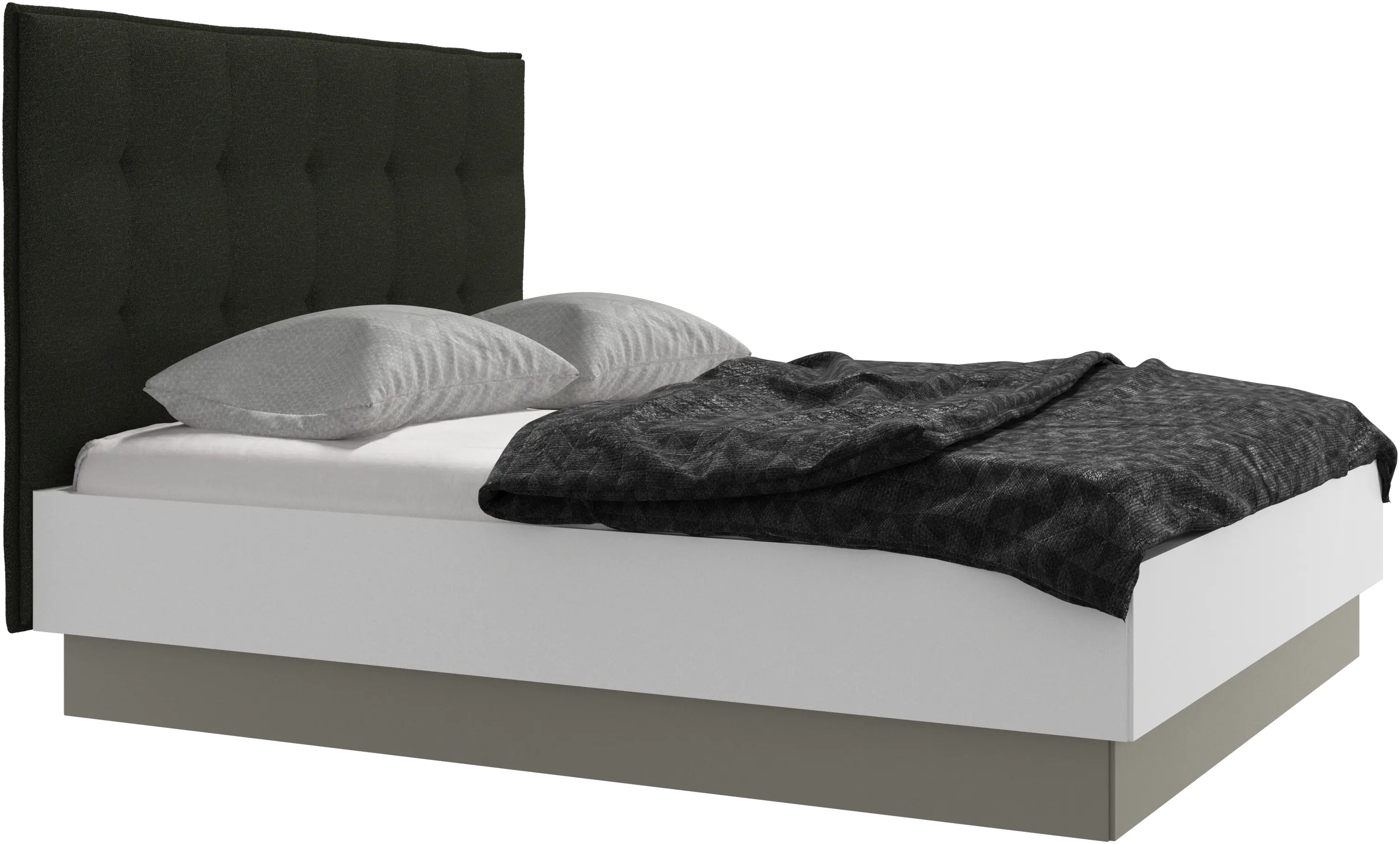 Lugano storage bed with lift-up frame and slats, excl. mattress