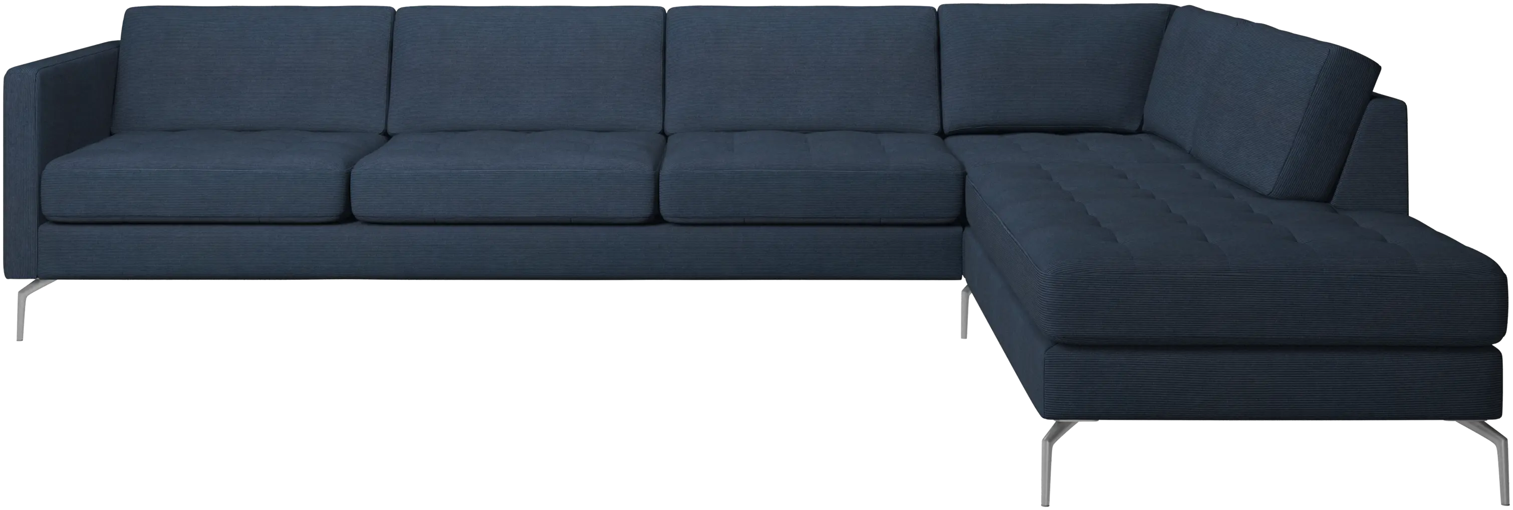 Osaka corner sofa with lounging unit, tufted seat