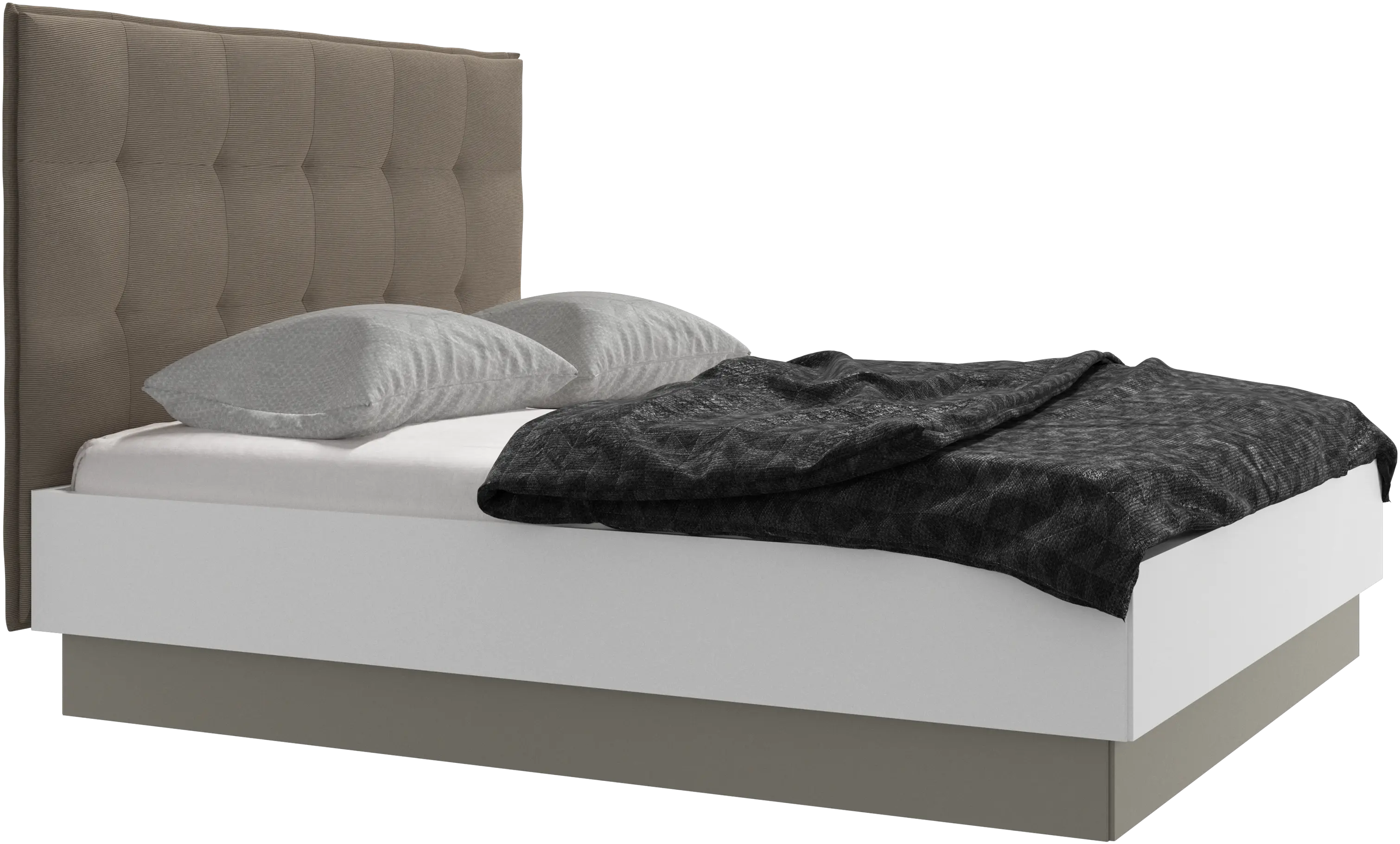 Lugano storage bed with lift-up frame and slats, excl. mattress