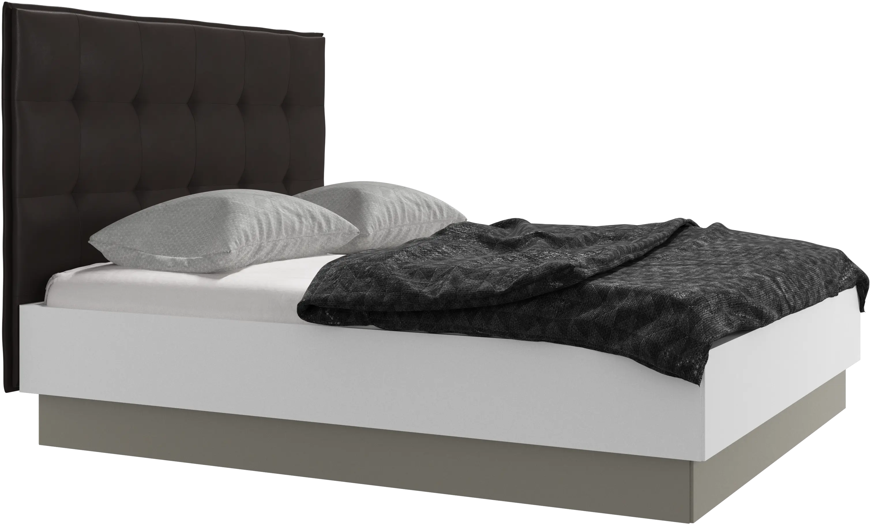 Lugano storage bed with lift-up frame and slats, excl. mattress