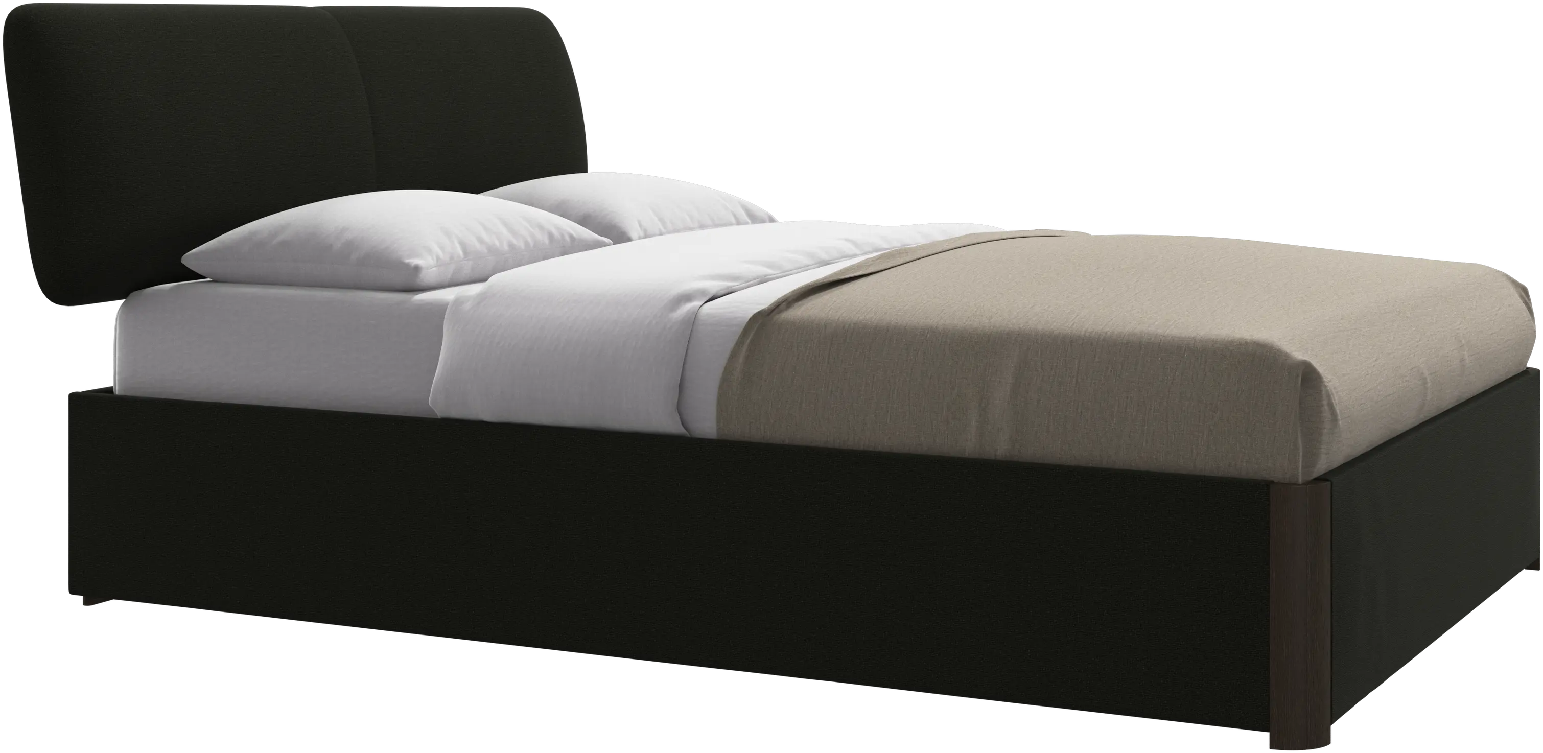 Element bed, bed-mounted headboard, with slats, excl. mattress