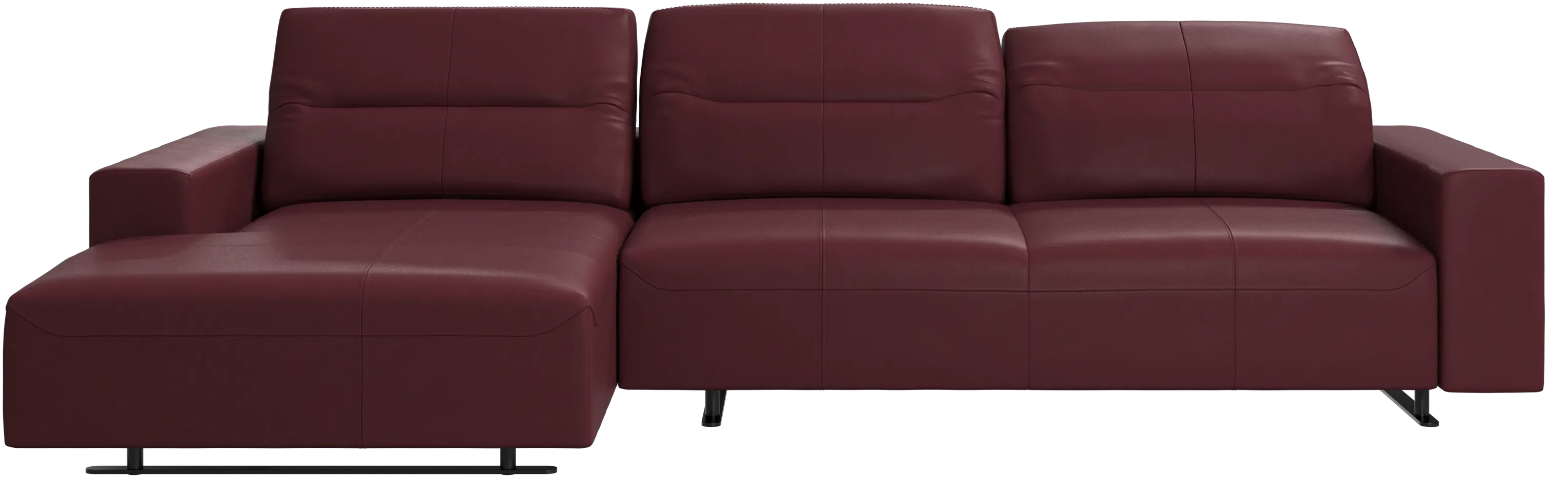 Hampton sofa with adjustable back, resting unit and storage both sides