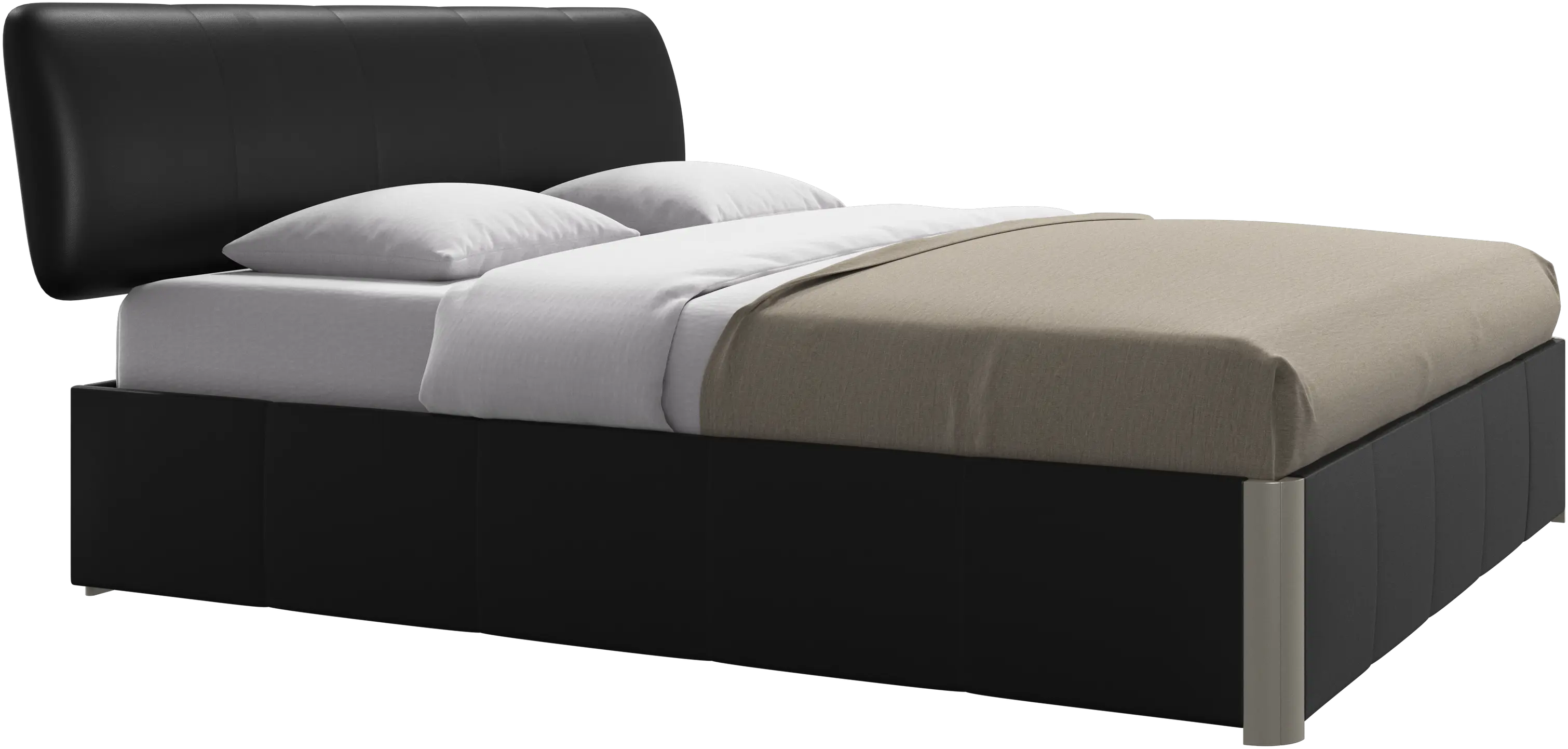 Element bed, bed-mounted headboard, with slats, excl. mattress
