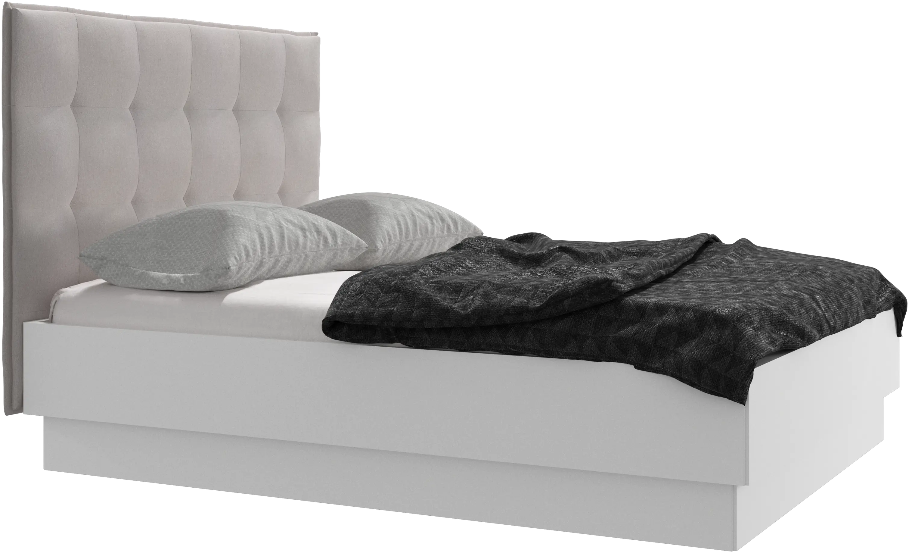 Lugano storage bed with lift-up frame and slats, excl. mattress