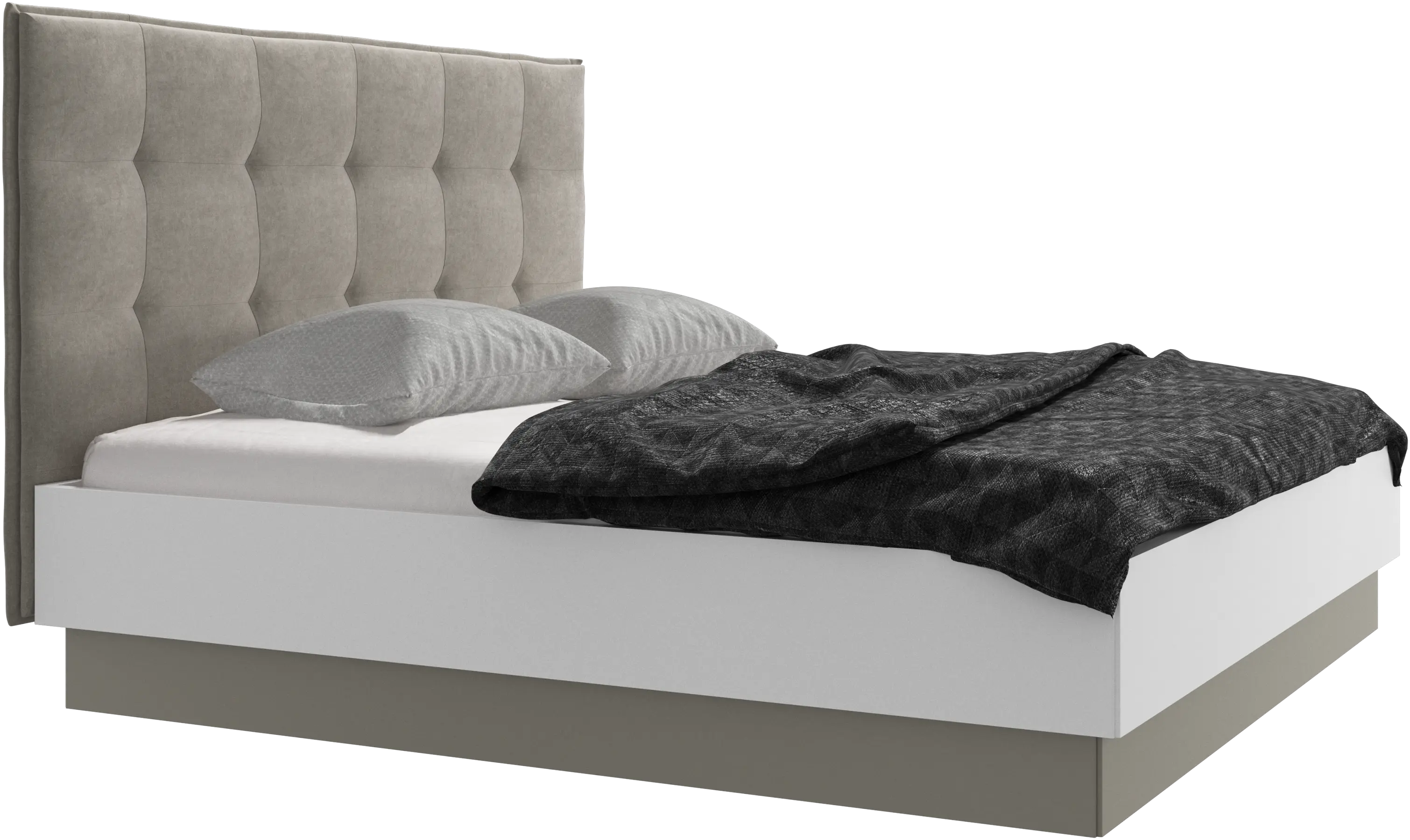 Lugano storage bed with lift-up frame and slats, excl. mattress