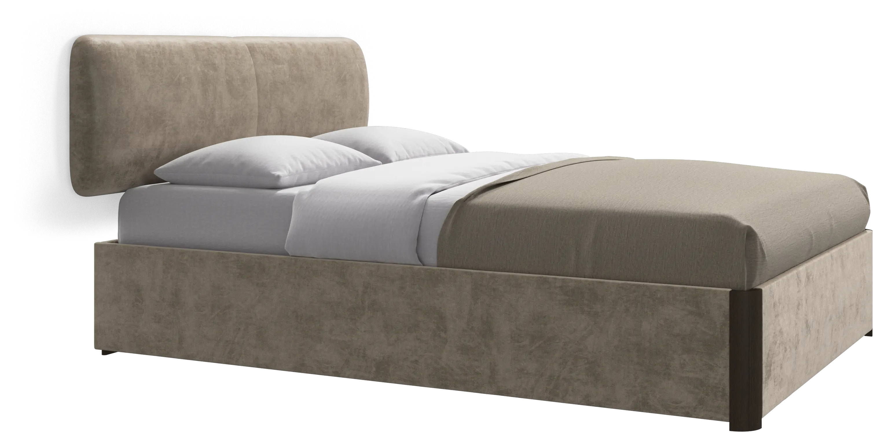 Element bed, wall-mounted headboard, with slats, excl. mattress