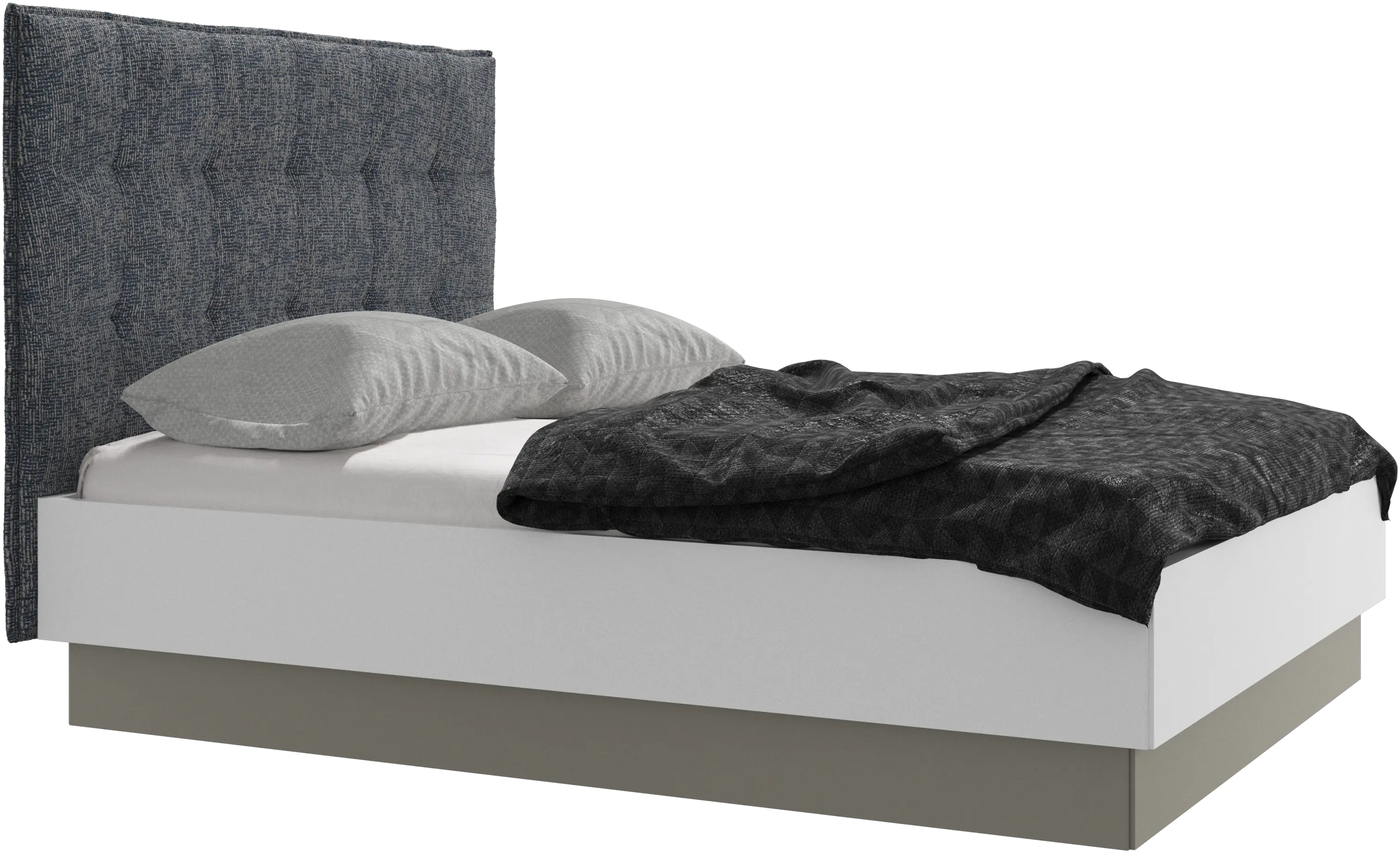 Lugano storage bed with lift-up frame and slats, excl. mattress