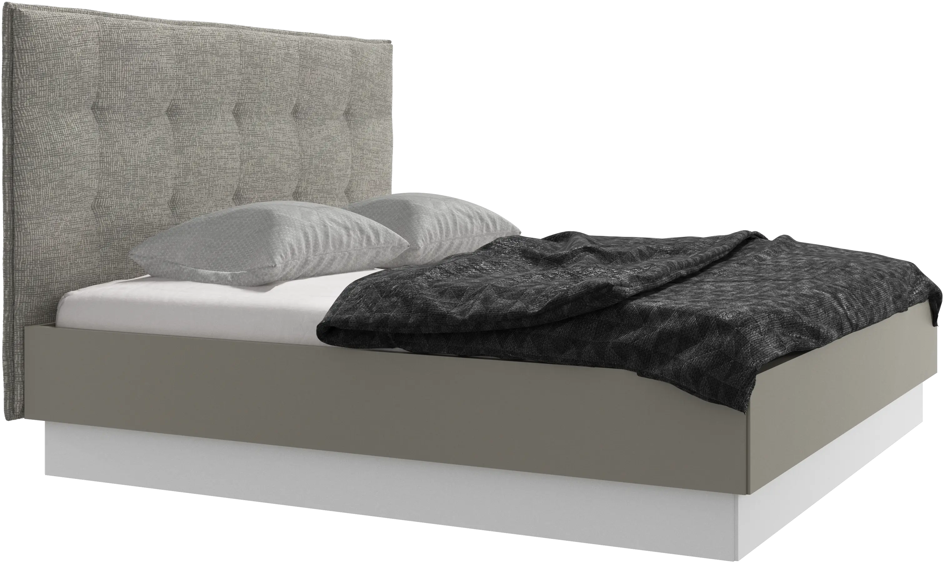 Lugano storage bed with lift-up frame and slats, excl. mattress