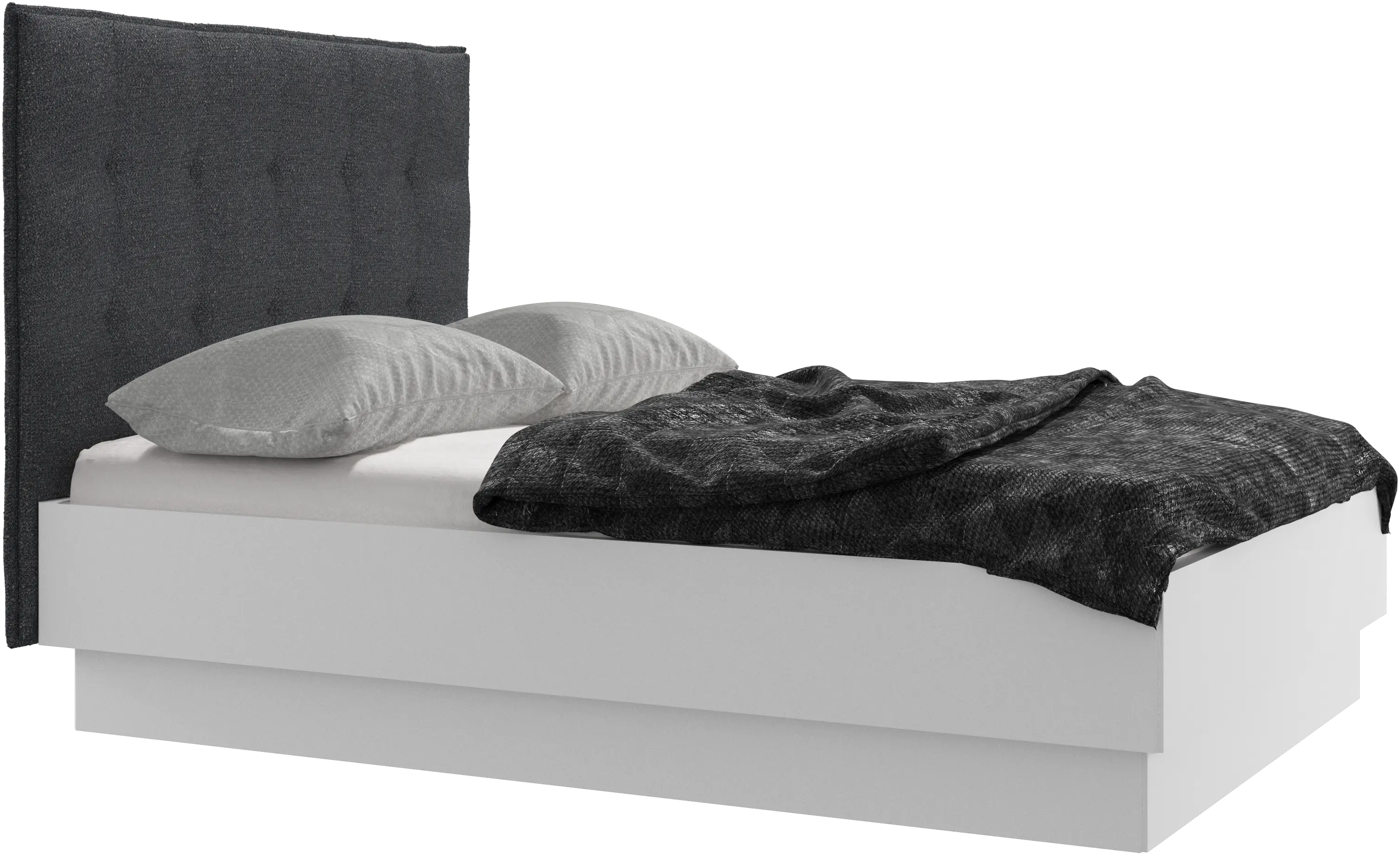 Lugano storage bed with lift-up frame and slats, excl. mattress