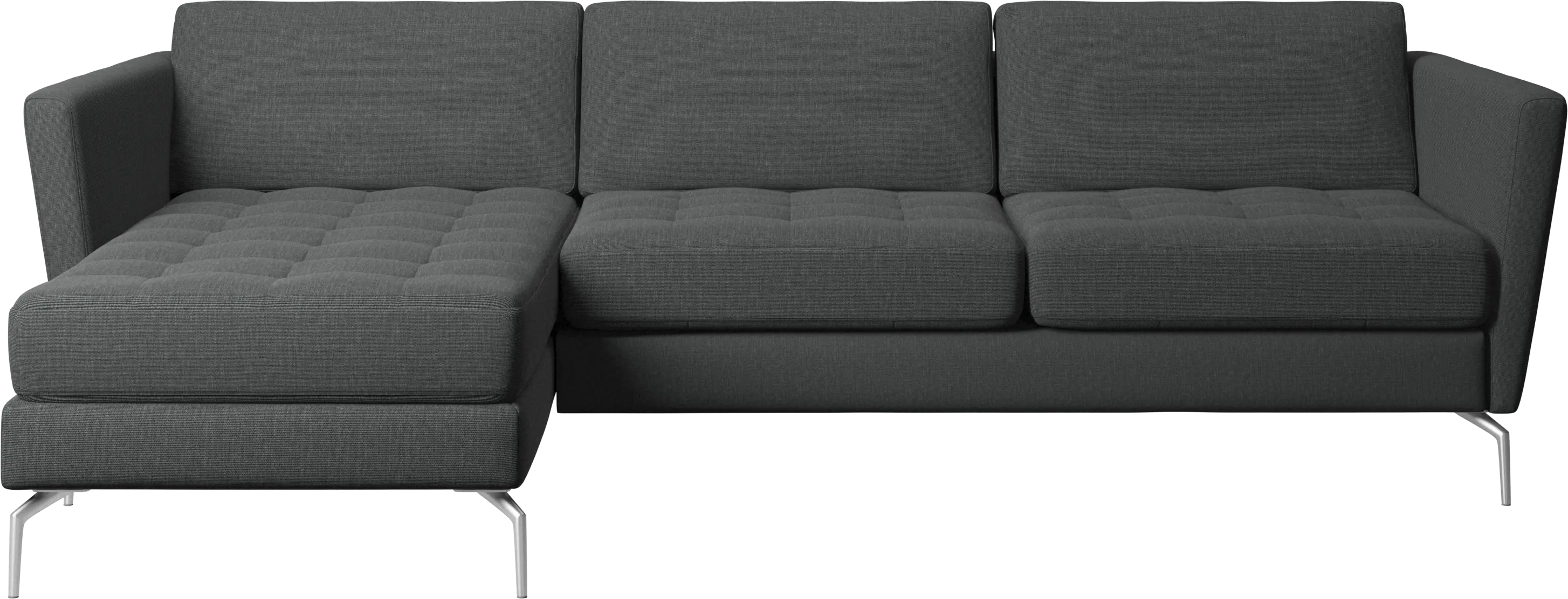 Osaka sofa with resting unit, tufted seat
