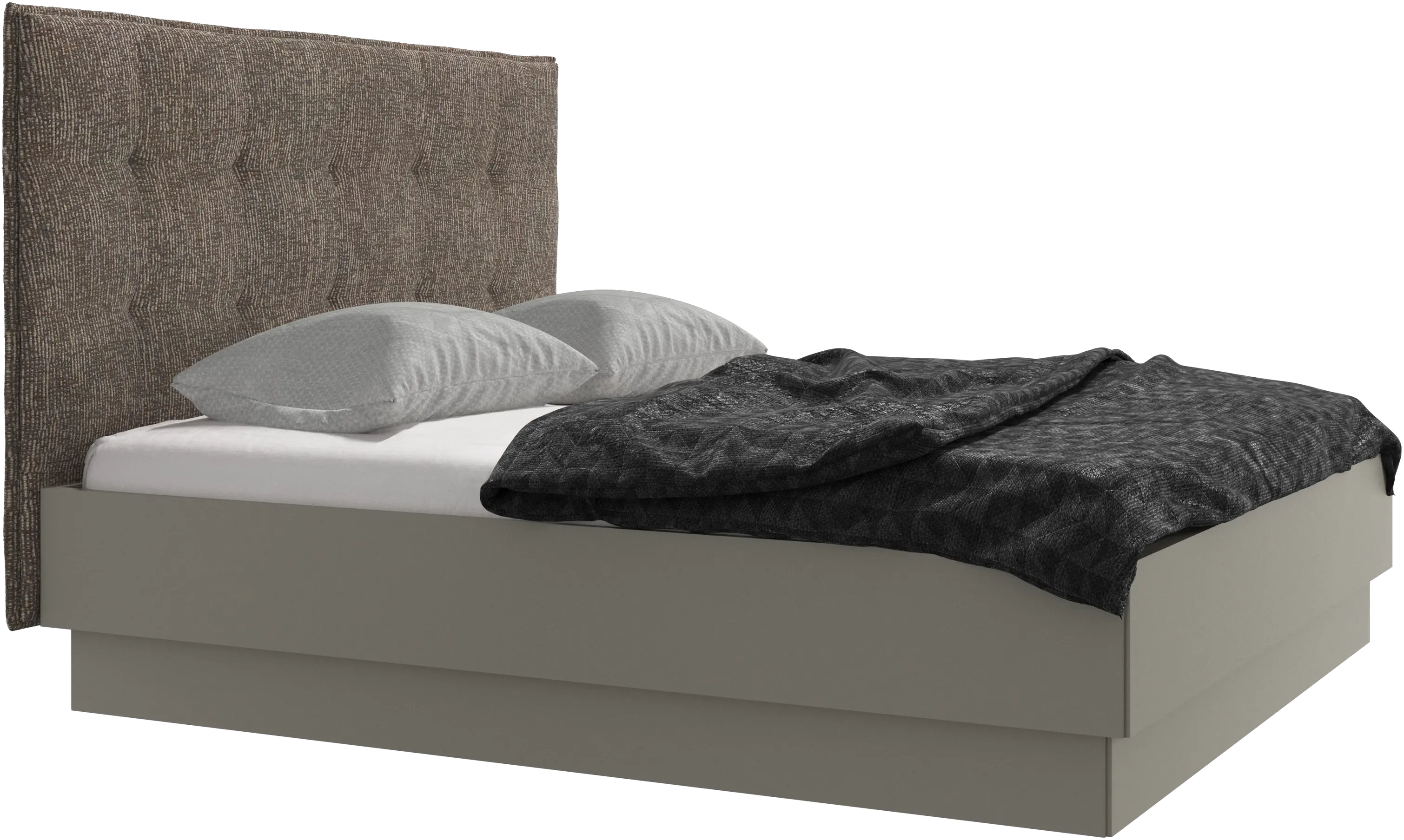 Lugano storage bed with lift-up frame and slats, excl. mattress