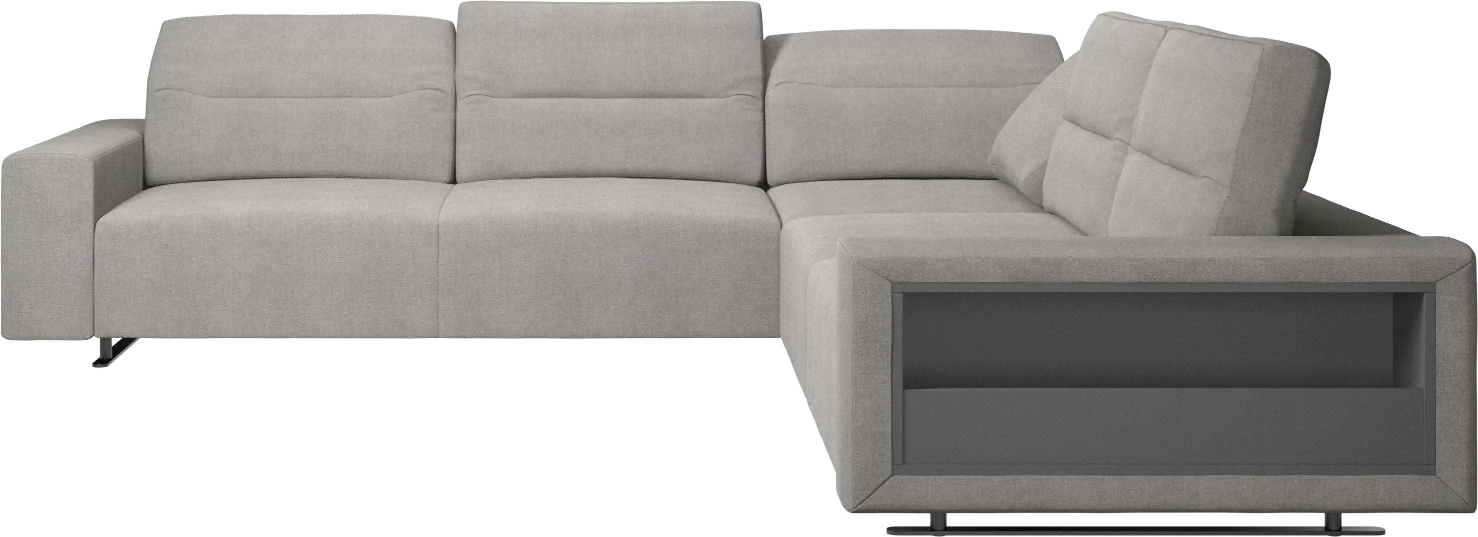 Hampton corner sofa with adjustable back and storage