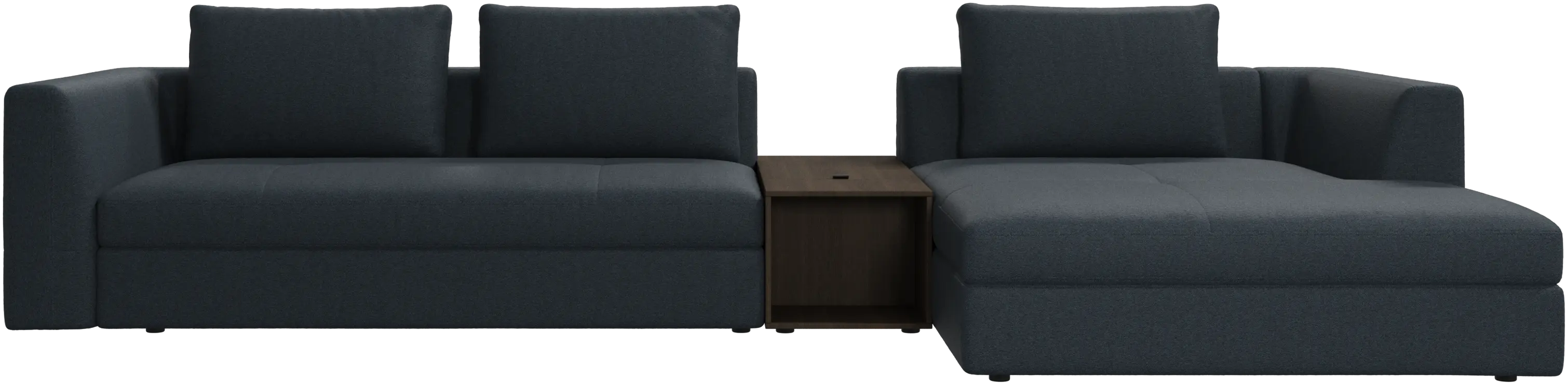 Bergamo chaise longue sofa with storage
