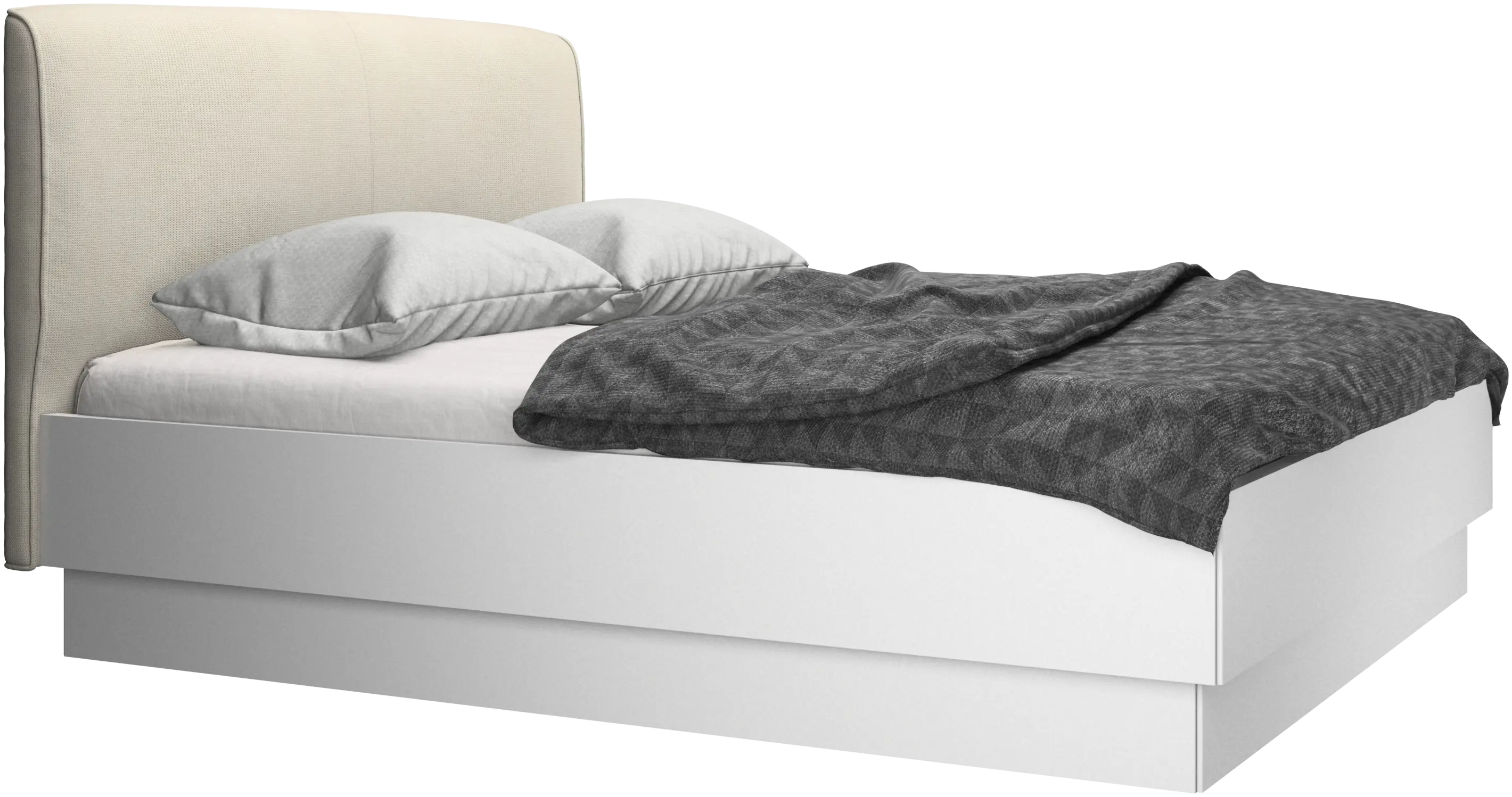 Houston, upholstered bed with storage