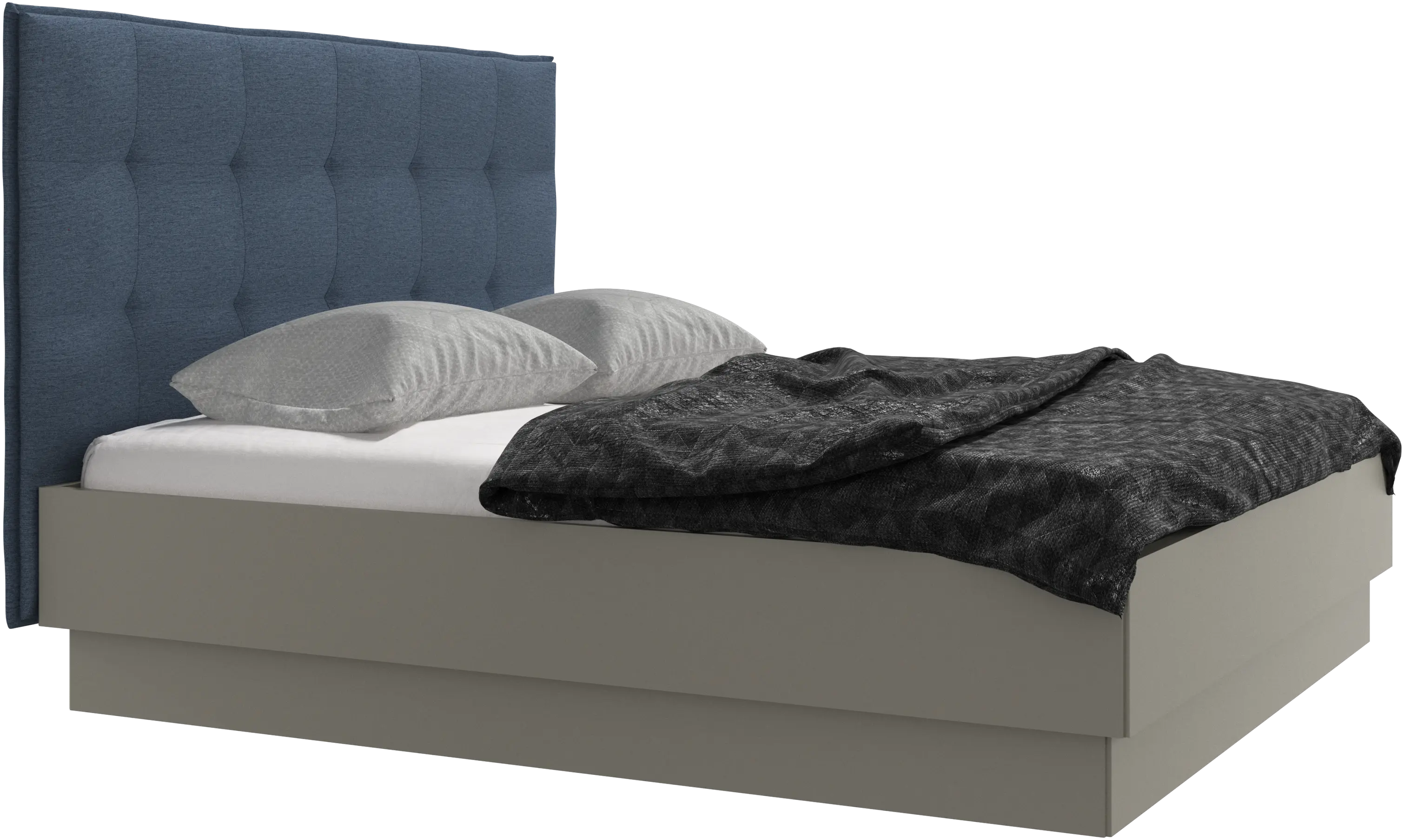 Lugano storage bed with lift-up frame and slats, excl. mattress